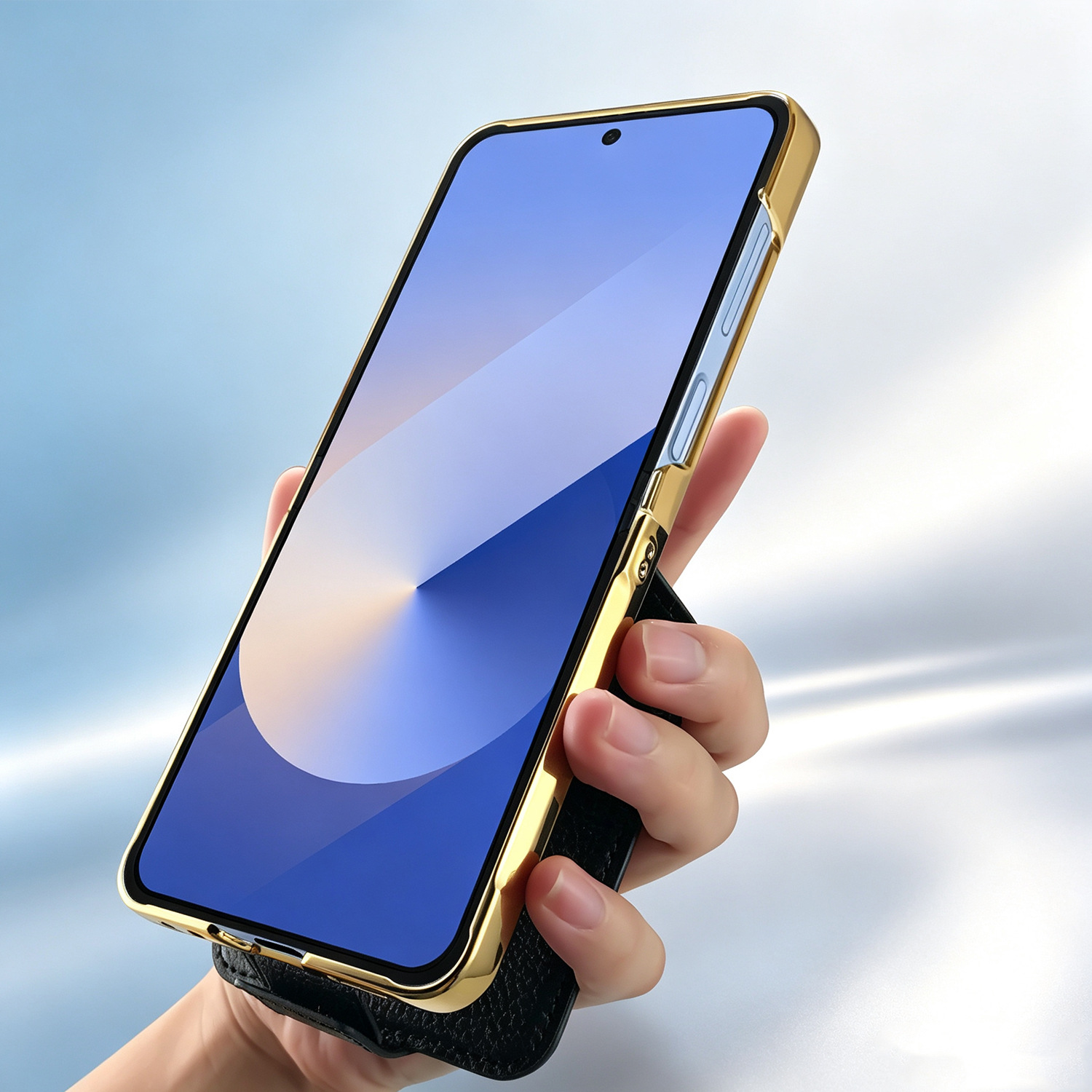 Compatible with Samsung Z Flip 8/7 phone case, 6/5 electroplated leather, ring holder, screen protector, full-coverage drop-proof protective case.