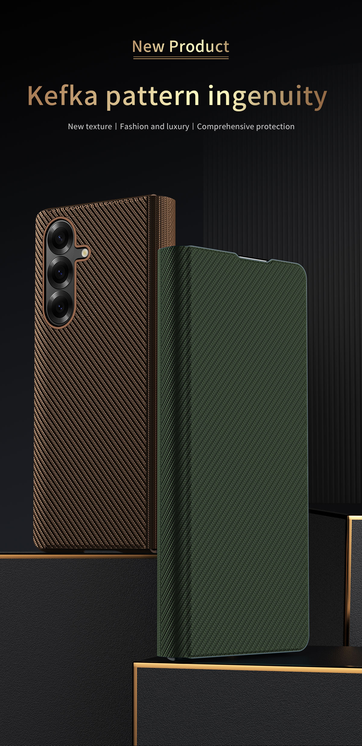 Compatible with Samsung Z Fold8/7/6 phone case flip stand 5/4/3/2 Kevlar full-coverage protective case