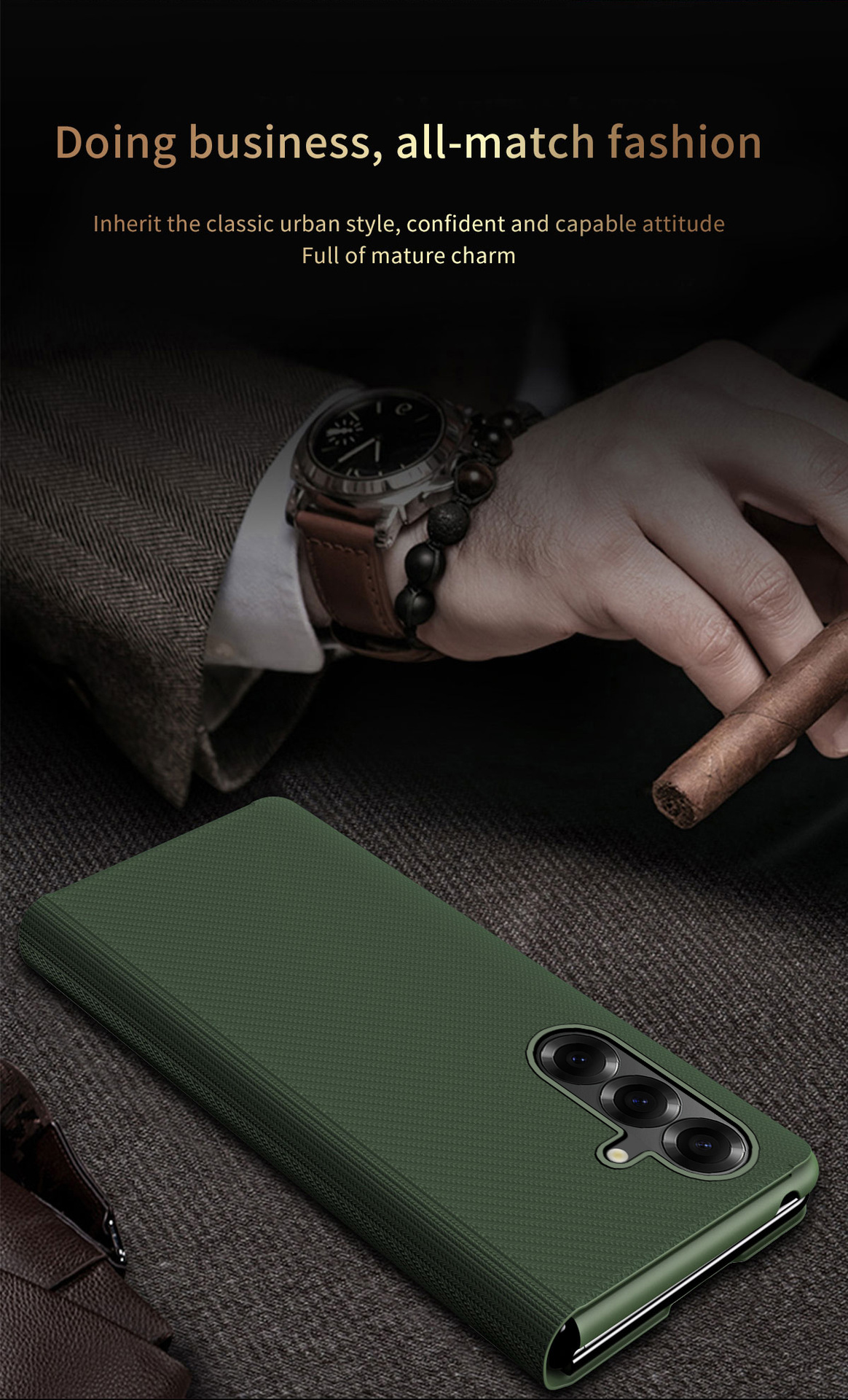 Compatible with Samsung Z Fold8/7/6 phone case flip stand 5/4/3/2 Kevlar full-coverage protective case