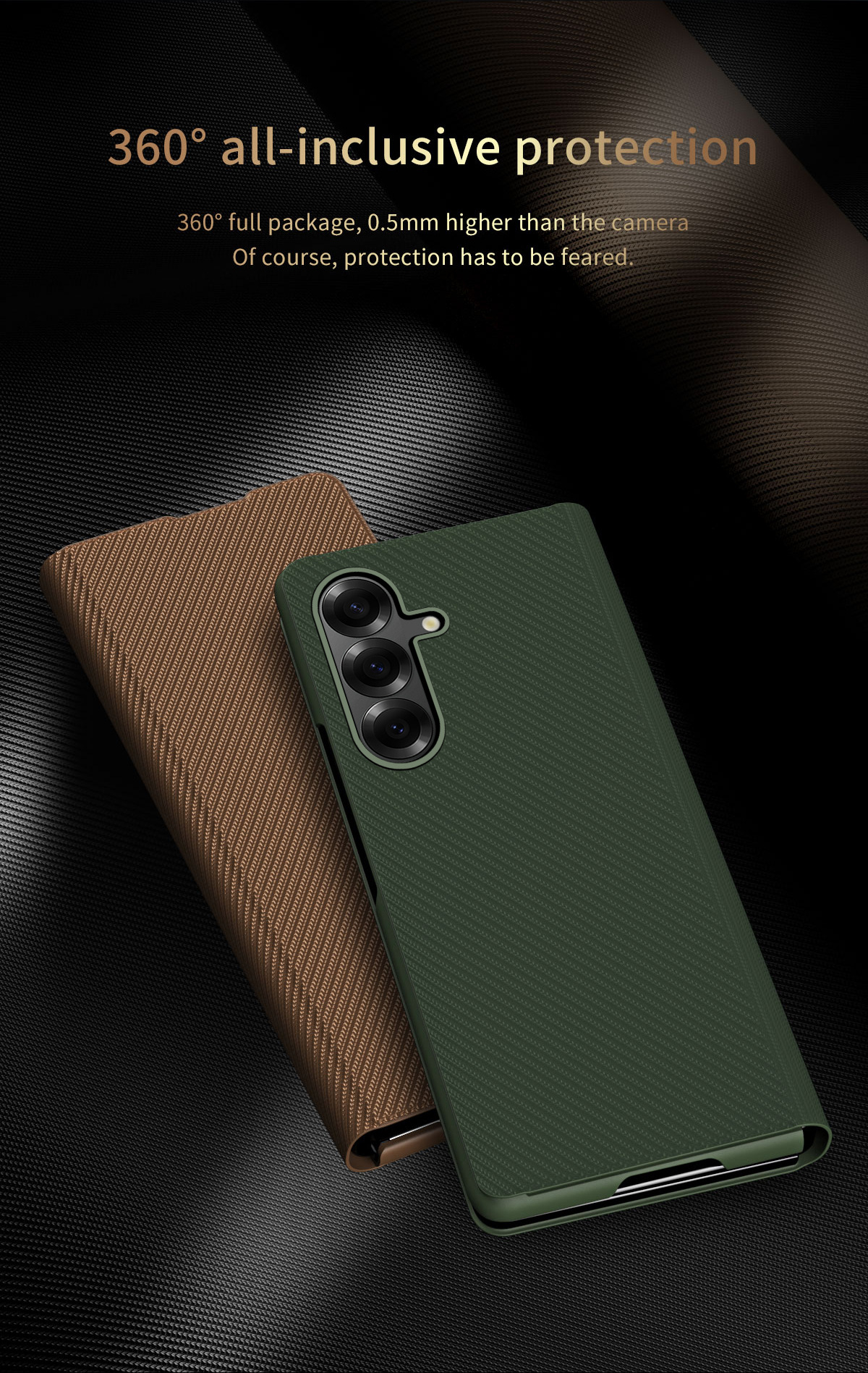 Compatible with Samsung Z Fold8/7/6 phone case flip stand 5/4/3/2 Kevlar full-coverage protective case