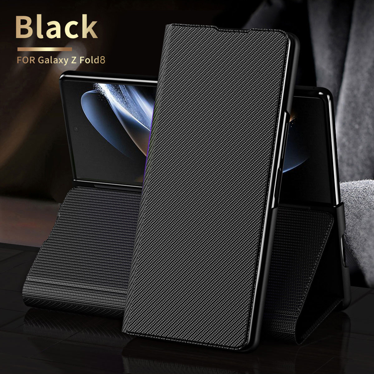 Compatible with Samsung Z Fold8/7/6 phone case flip stand 5/4/3/2 Kevlar full-coverage protective case