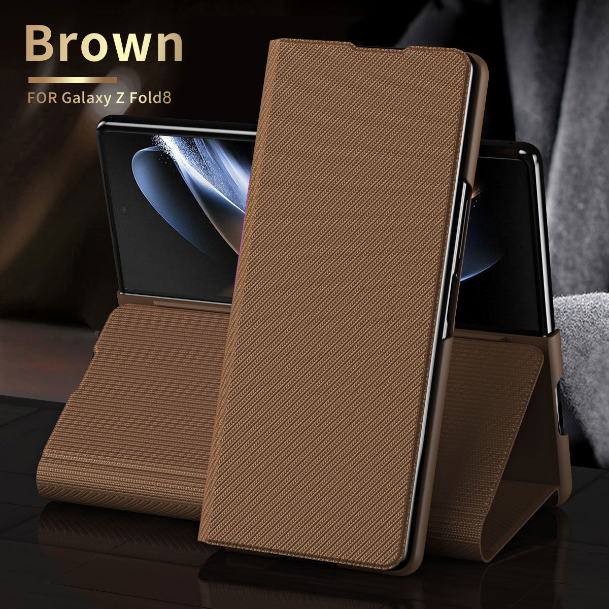 Compatible with Samsung Z Fold8/7/6 phone case flip stand 5/4/3/2 Kevlar full-coverage protective case