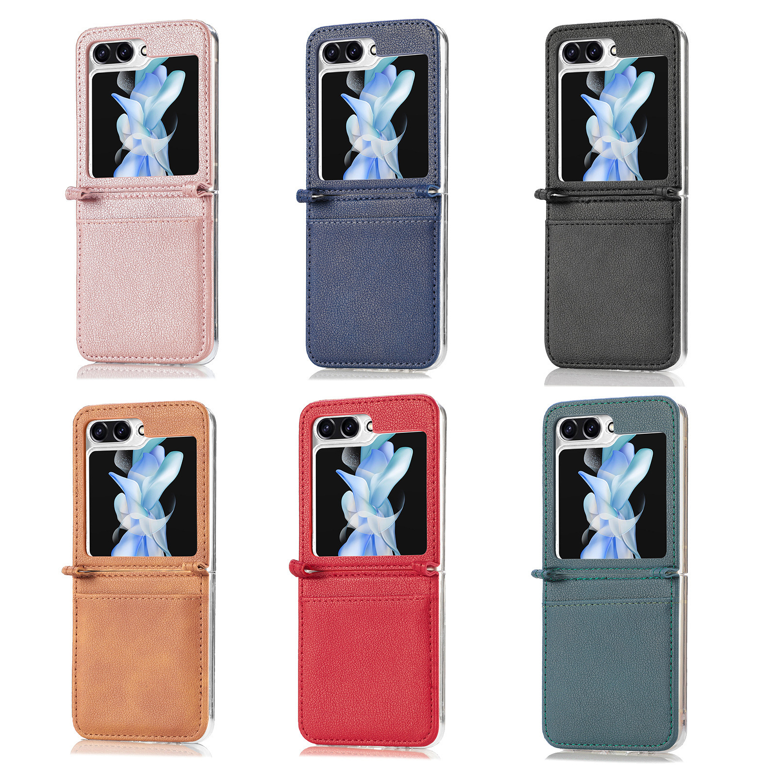 Compatible with Samsung Z Flip 8/7 phone case, 6/5 vegan leather, SIM card slot, 4/3 folding screen, drop-proof protective case, Amazon.
