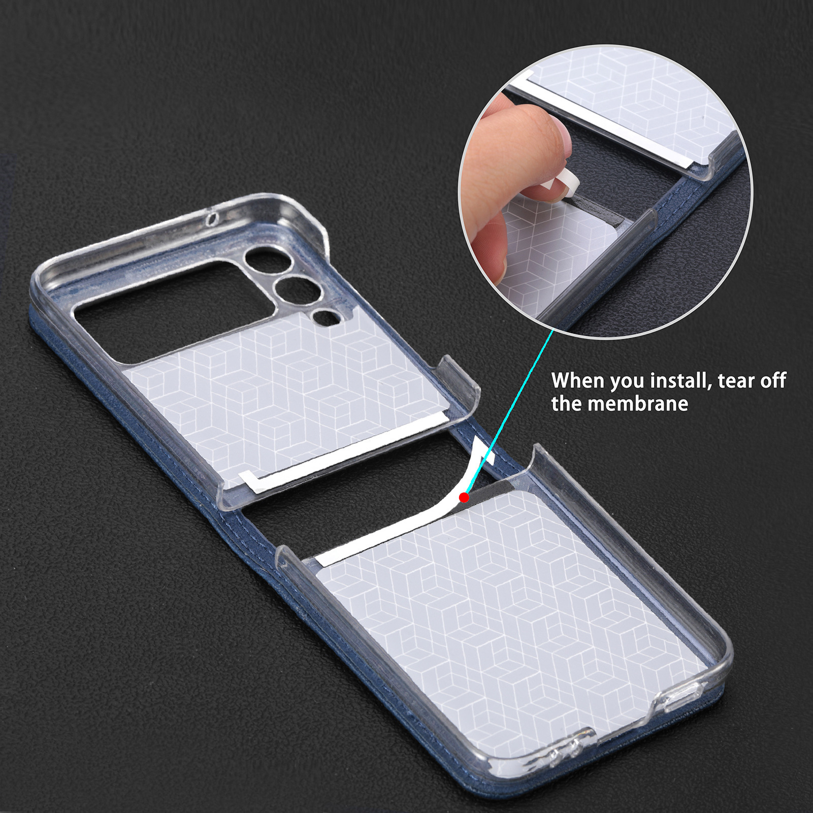 Compatible with Samsung Z Flip 8/7 phone case, 6/5 vegan leather, SIM card slot, 4/3 folding screen, drop-proof protective case, Amazon.