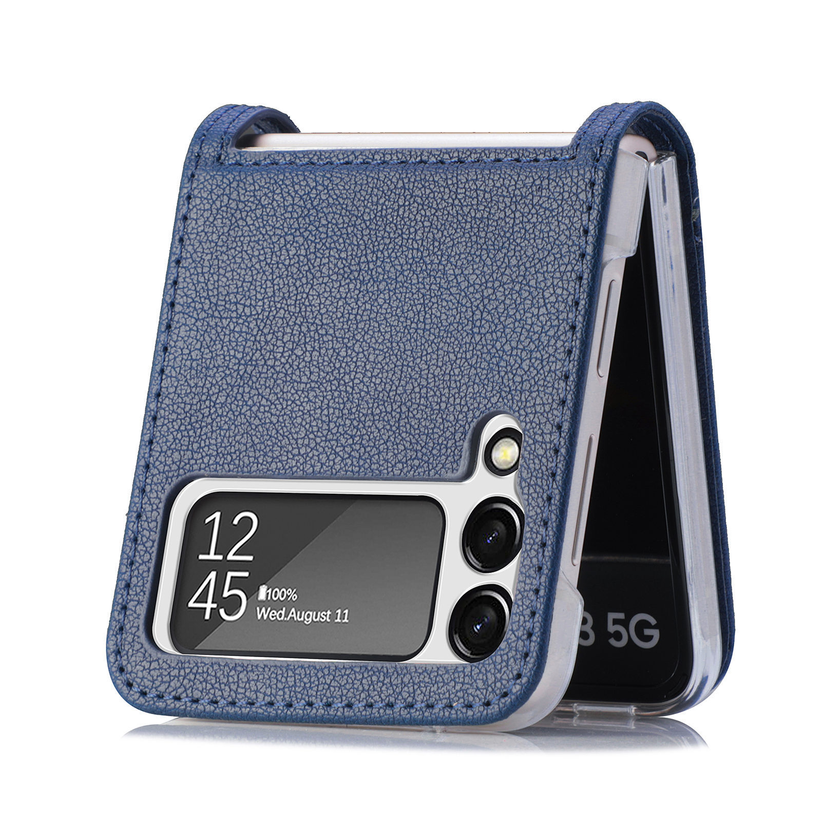 Compatible with Samsung Z Flip 8/7 phone case, 6/5 vegan leather, SIM card slot, 4/3 folding screen, drop-proof protective case, Amazon.