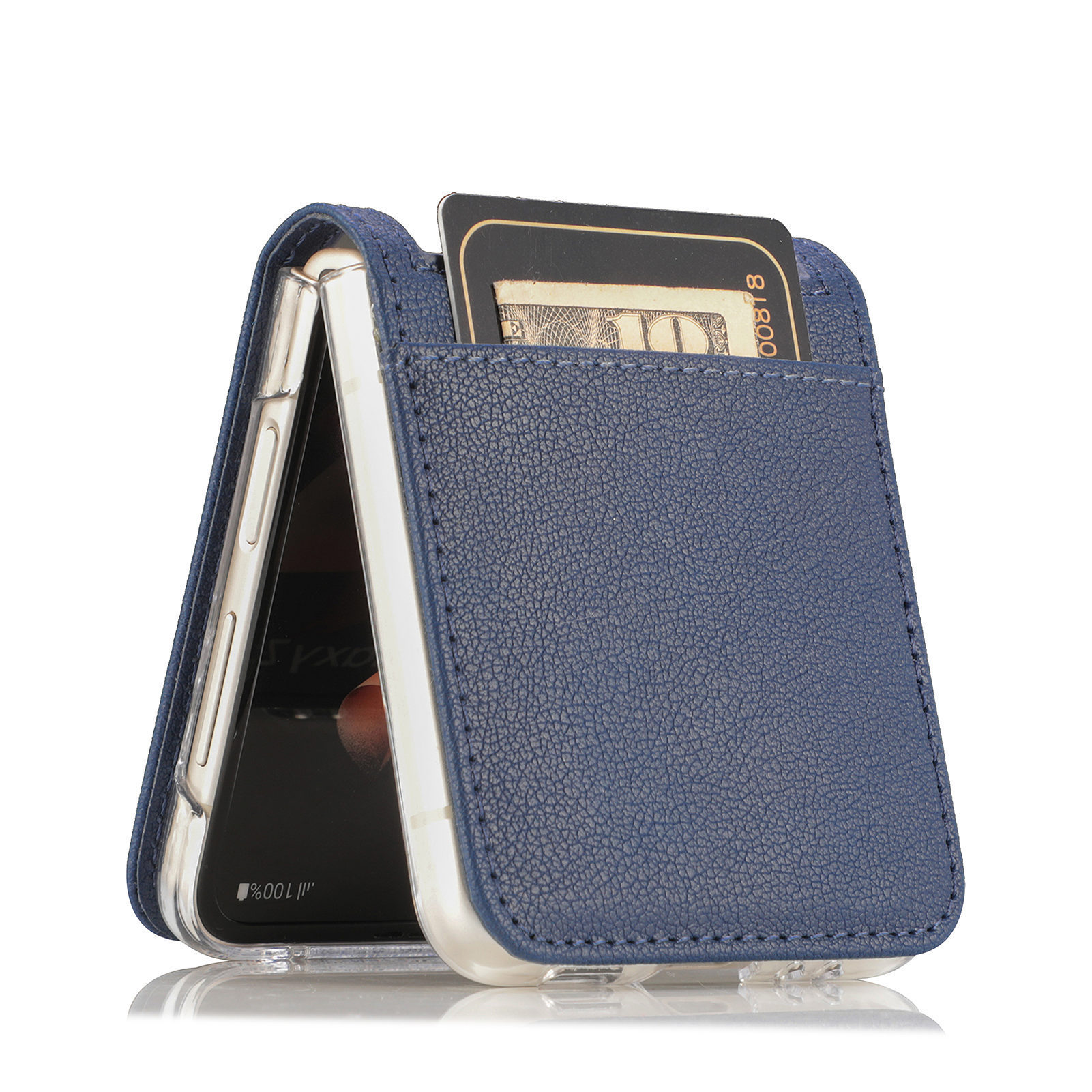 Compatible with Samsung Z Flip 8/7 phone case, 6/5 vegan leather, SIM card slot, 4/3 folding screen, drop-proof protective case, Amazon.