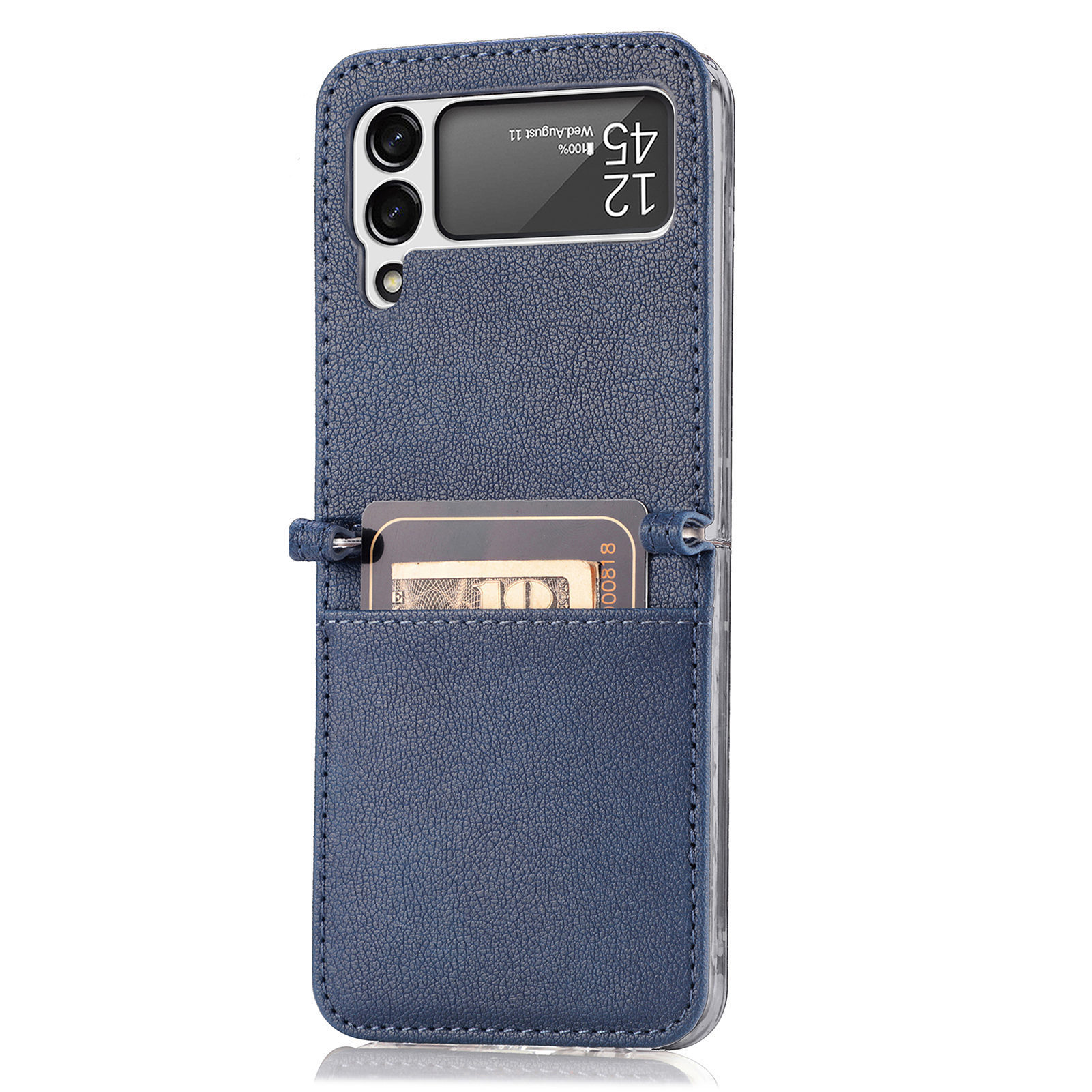 Compatible with Samsung Z Flip 8/7 phone case, 6/5 vegan leather, SIM card slot, 4/3 folding screen, drop-proof protective case, Amazon.