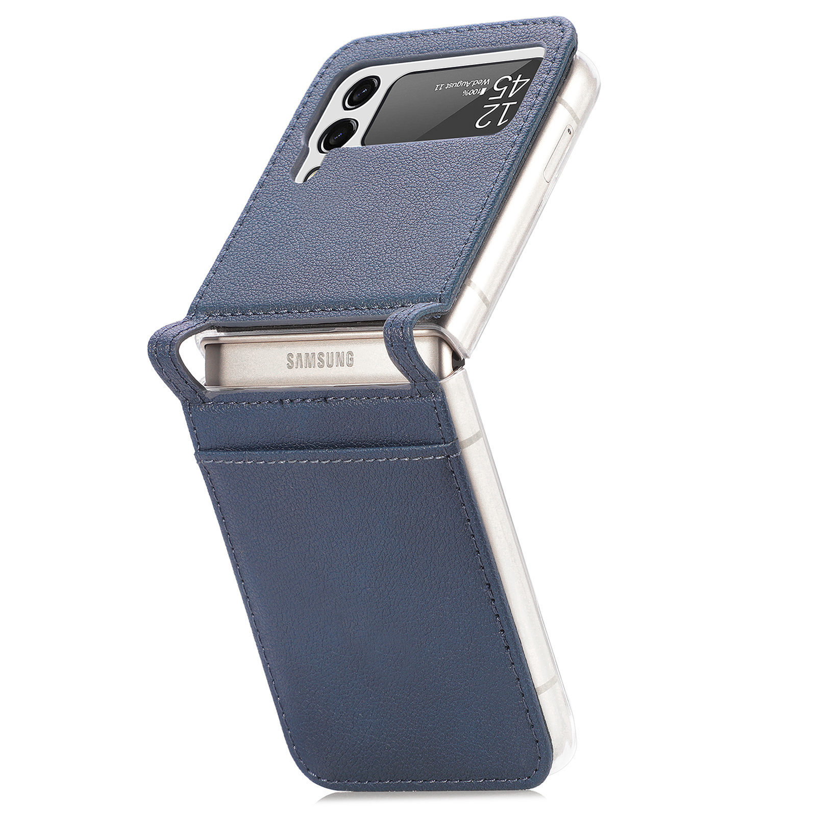 Compatible with Samsung Z Flip 8/7 phone case, 6/5 vegan leather, SIM card slot, 4/3 folding screen, drop-proof protective case, Amazon.