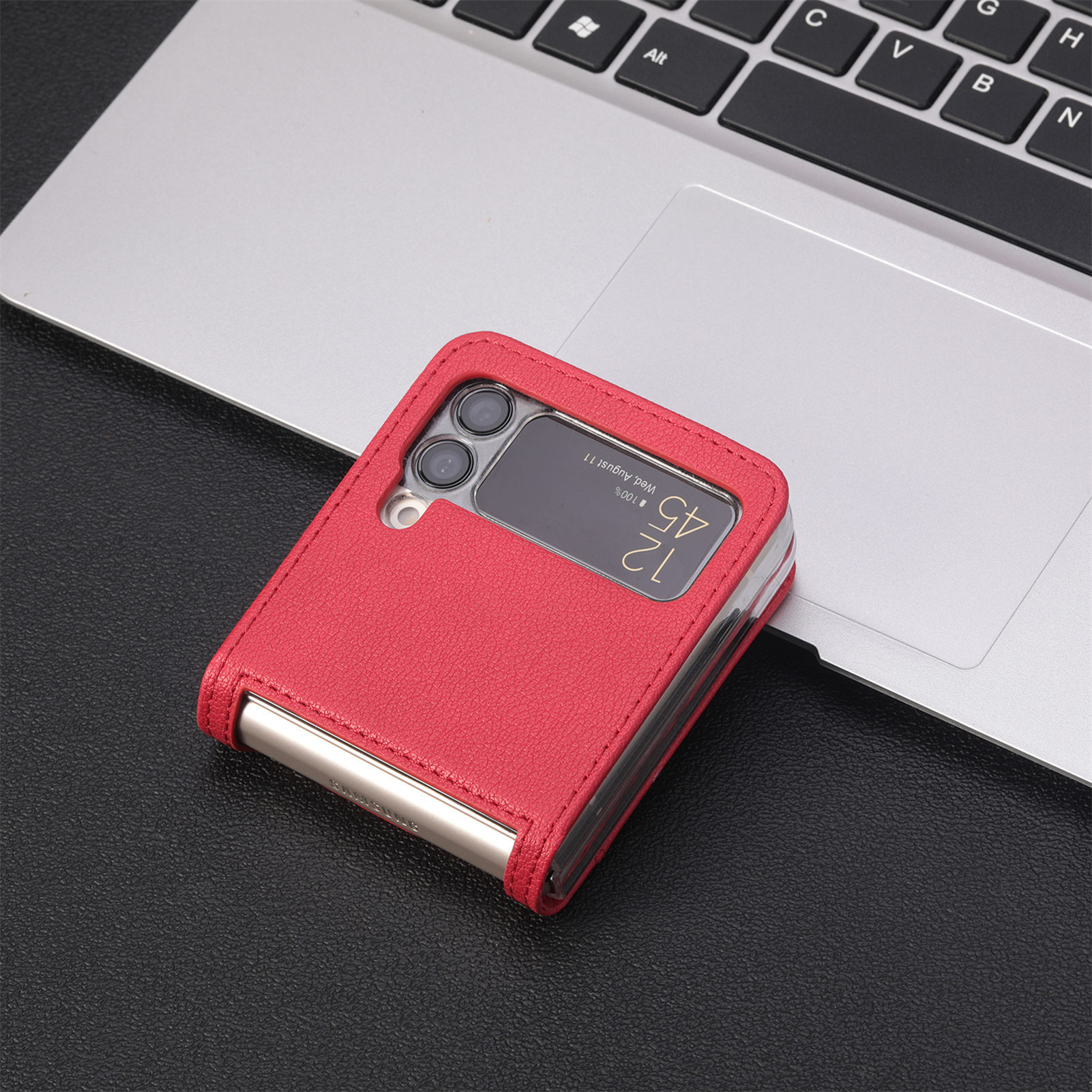 Compatible with Samsung Z Flip 8/7 phone case, 6/5 vegan leather, SIM card slot, 4/3 folding screen, drop-proof protective case, Amazon.
