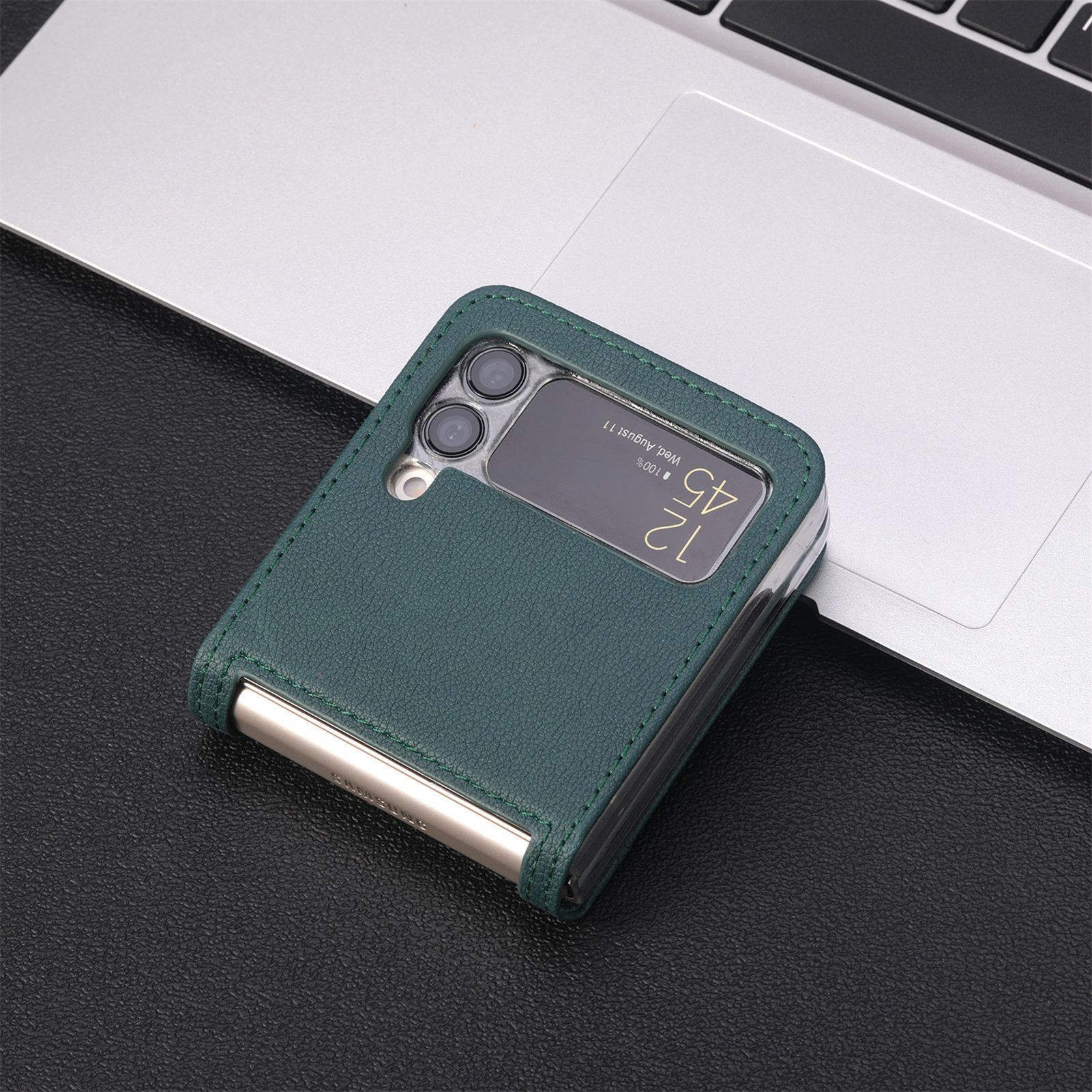 Compatible with Samsung Z Flip 8/7 phone case, 6/5 vegan leather, SIM card slot, 4/3 folding screen, drop-proof protective case, Amazon.