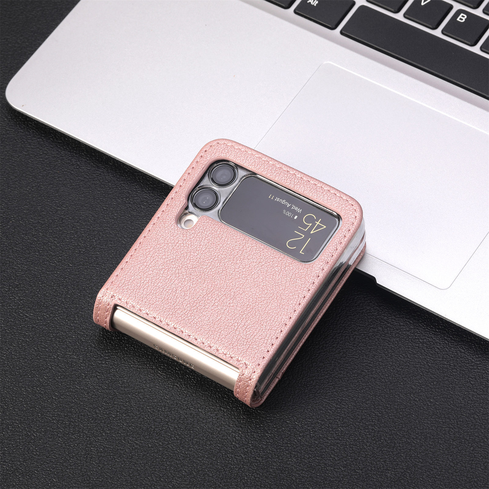 Compatible with Samsung Z Flip 8/7 phone case, 6/5 vegan leather, SIM card slot, 4/3 folding screen, drop-proof protective case, Amazon.