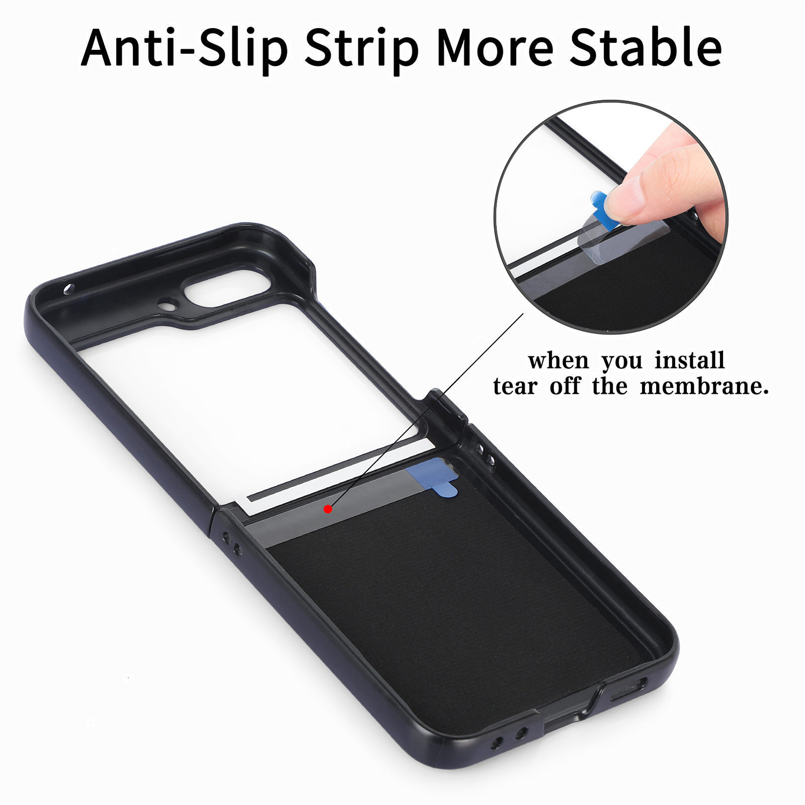Compatible with Samsung Z Flip 8/7 phone case, 6/5mm fiber textured leather, 4/3mm folding screen, drop-proof protective case, cross-border e-commerce.