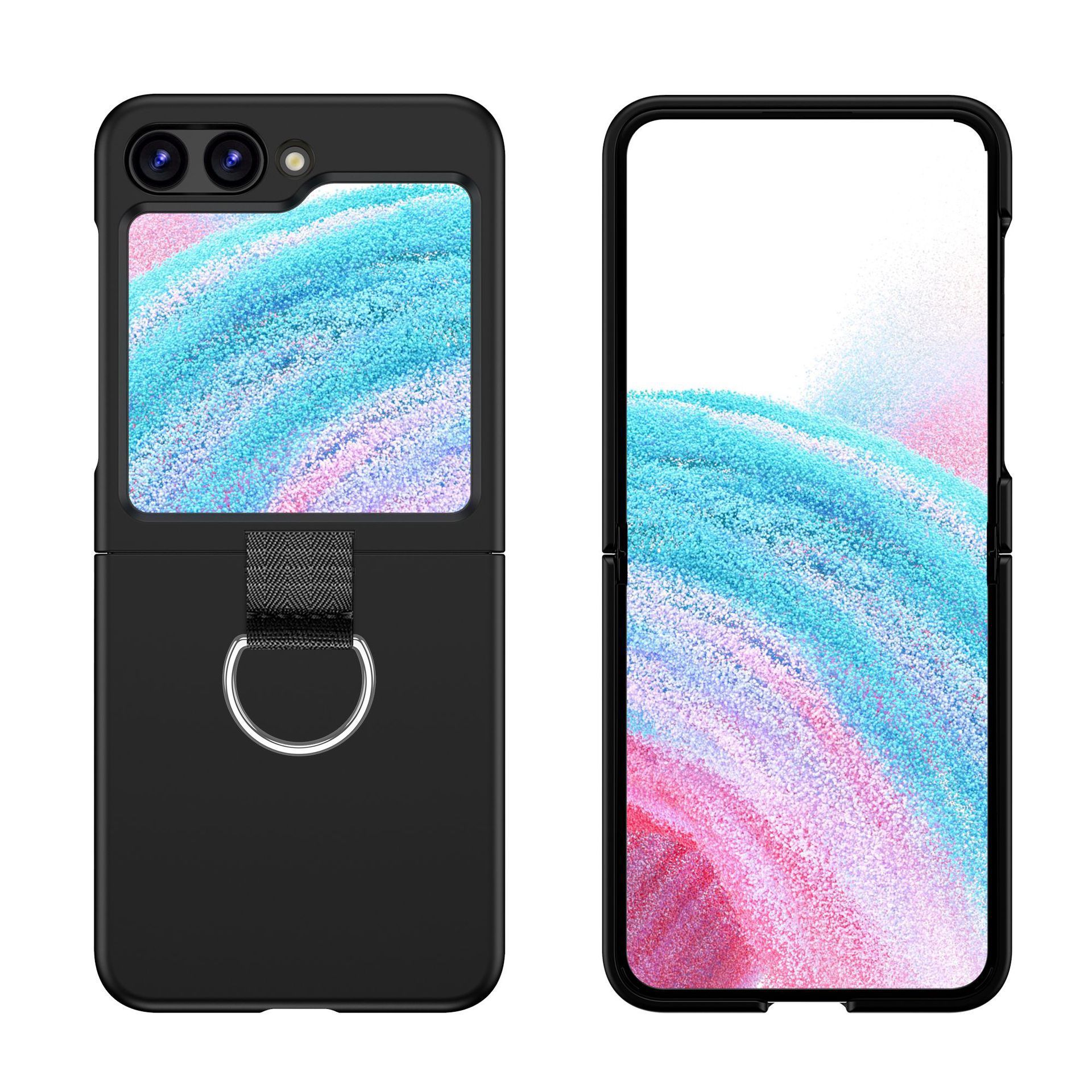 Compatible with Samsung Z Flip 8/7 phone case, 6/5 ultra-thin ribbon drawstring ring, 4/3 folding screen protective case