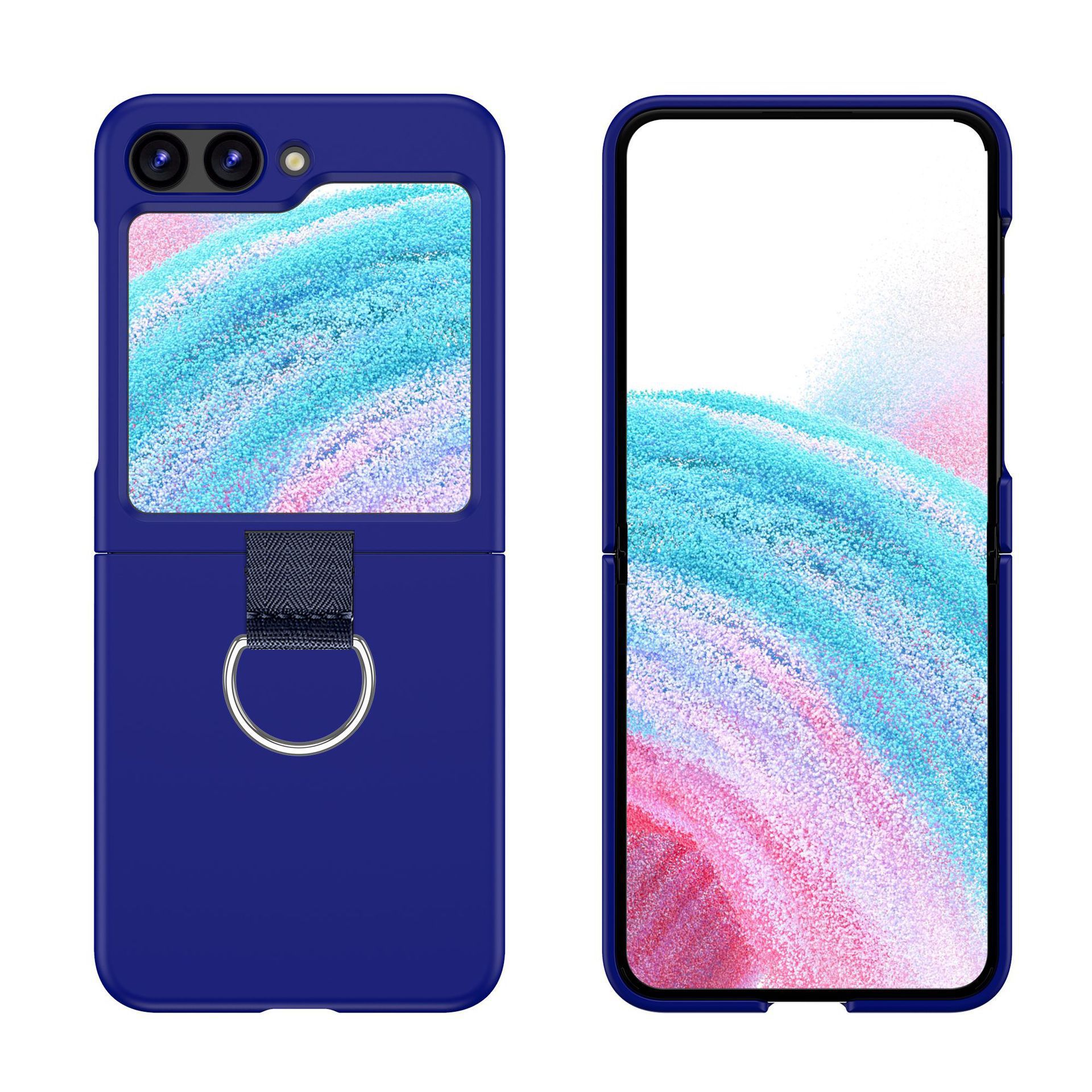 Compatible with Samsung Z Flip 8/7 phone case, 6/5 ultra-thin ribbon drawstring ring, 4/3 folding screen protective case