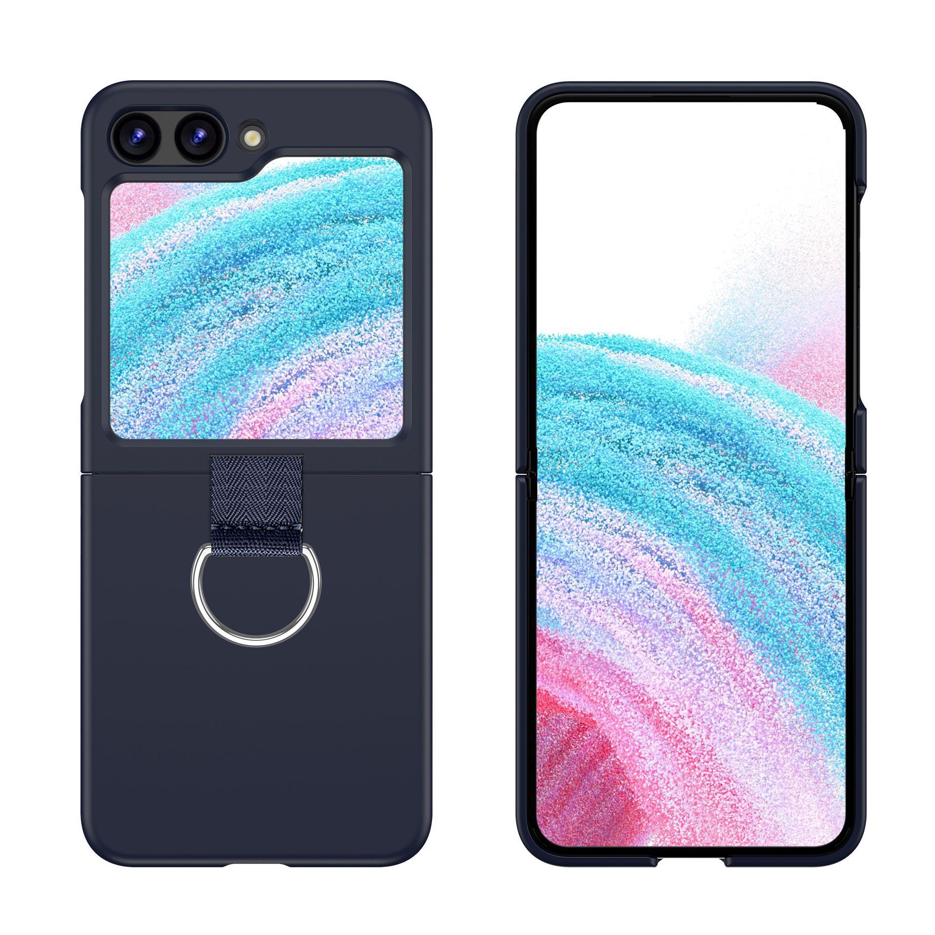 Compatible with Samsung Z Flip 8/7 phone case, 6/5 ultra-thin ribbon drawstring ring, 4/3 folding screen protective case