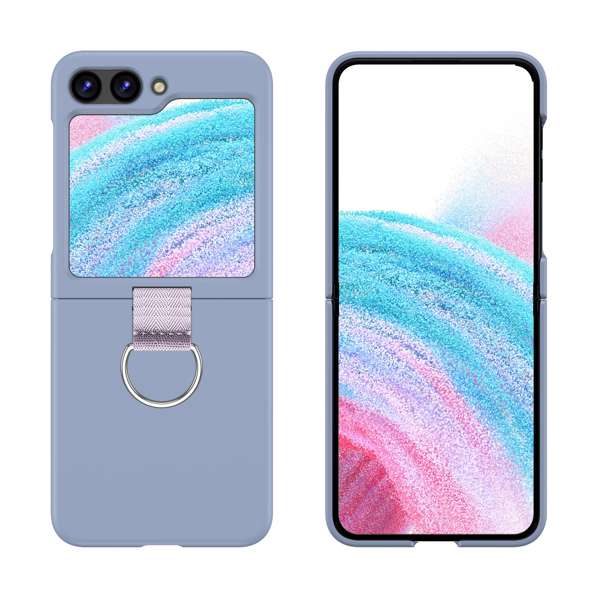 Compatible with Samsung Z Flip 8/7 phone case, 6/5 ultra-thin ribbon drawstring ring, 4/3 folding screen protective case