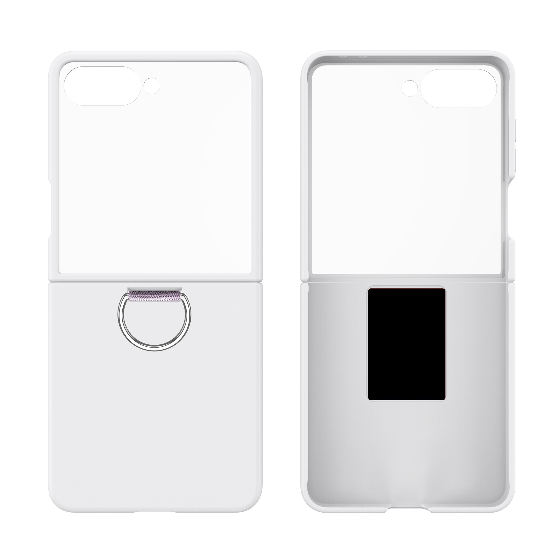 Compatible with Samsung Z Flip 8/7 phone case, 6/5 ultra-thin ribbon drawstring ring, 4/3 folding screen protective case