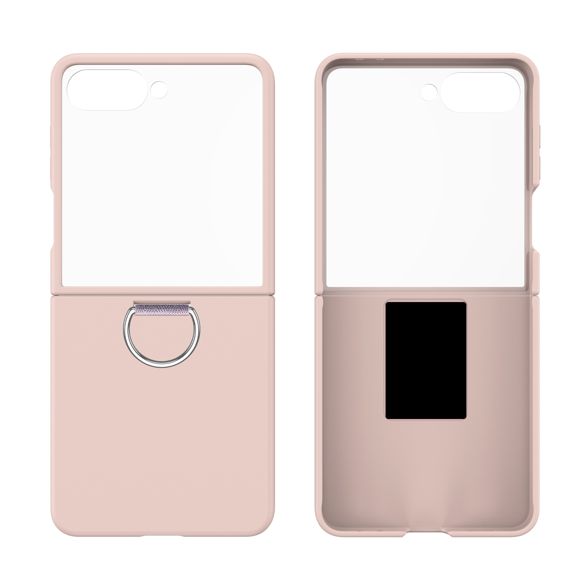 Compatible with Samsung Z Flip 8/7 phone case, 6/5 ultra-thin ribbon drawstring ring, 4/3 folding screen protective case