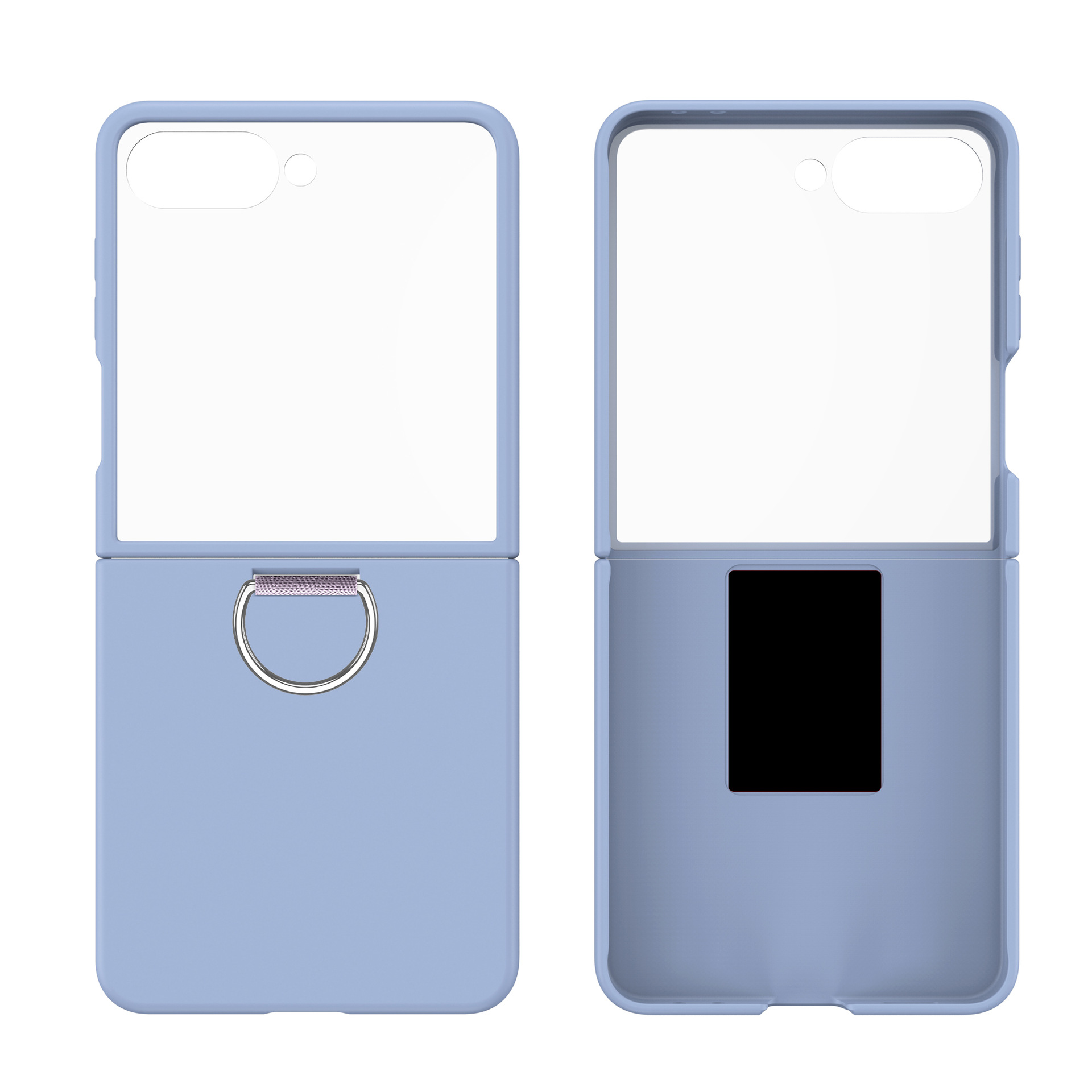 Compatible with Samsung Z Flip 8/7 phone case, 6/5 ultra-thin ribbon drawstring ring, 4/3 folding screen protective case