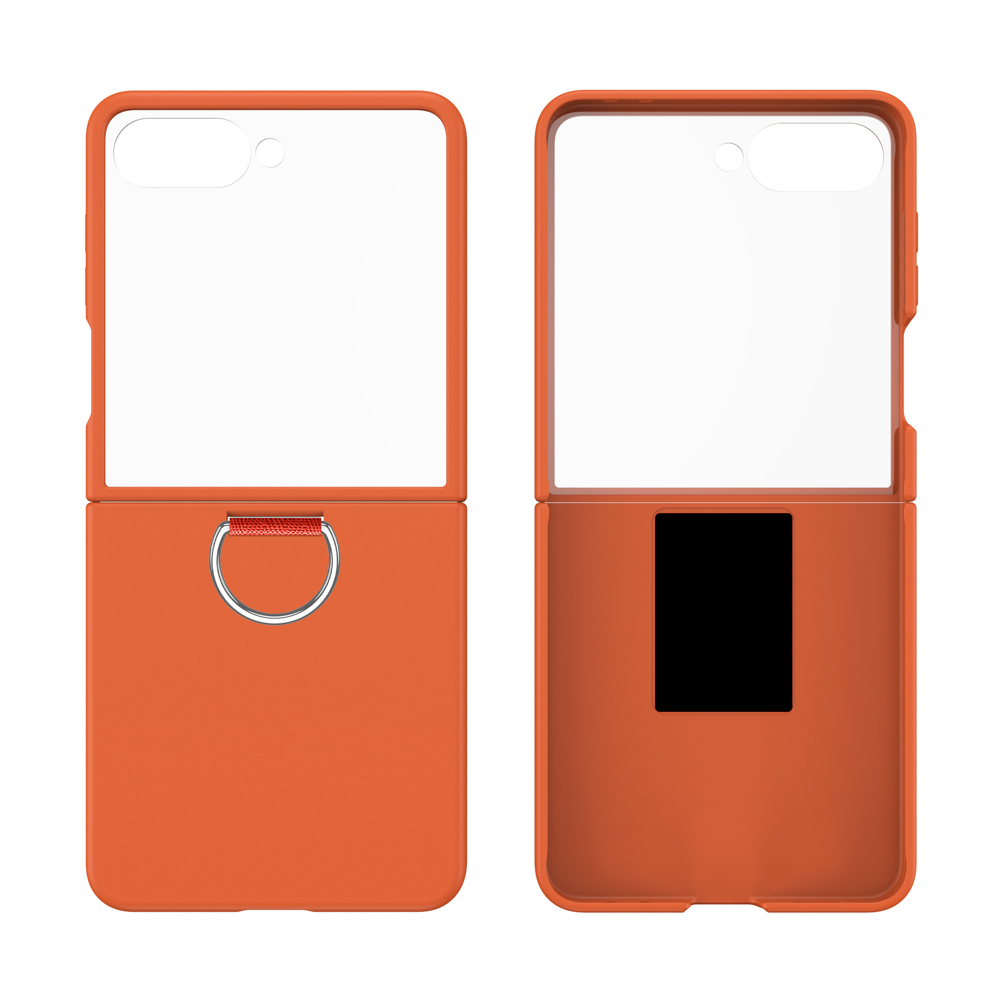 Compatible with Samsung Z Flip 8/7 phone case, 6/5 ultra-thin ribbon drawstring ring, 4/3 folding screen protective case