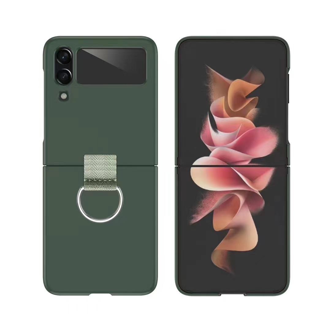 Compatible with Samsung Z Flip 8/7 phone case, 6/5 ultra-thin ribbon drawstring ring, 4/3 folding screen protective case
