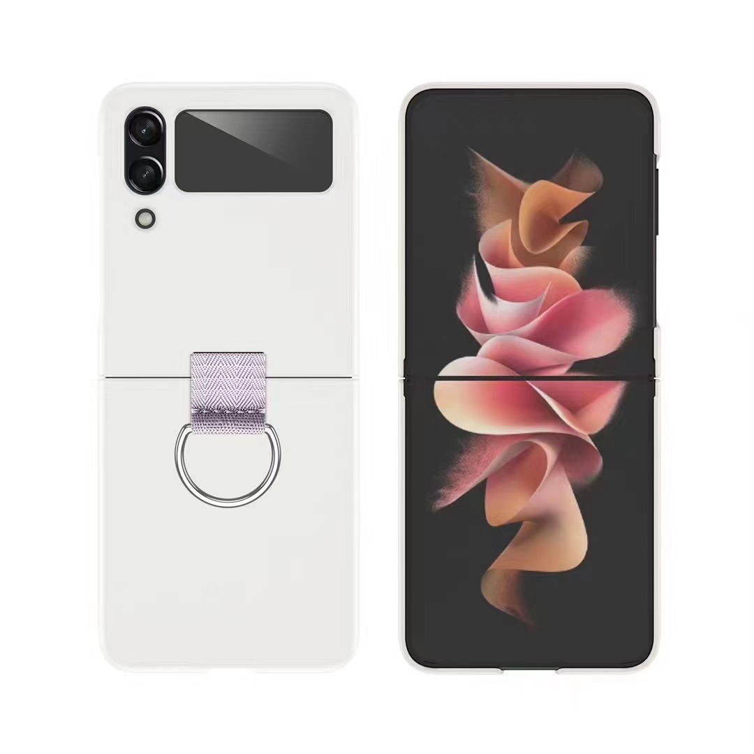 Compatible with Samsung Z Flip 8/7 phone case, 6/5 ultra-thin ribbon drawstring ring, 4/3 folding screen protective case