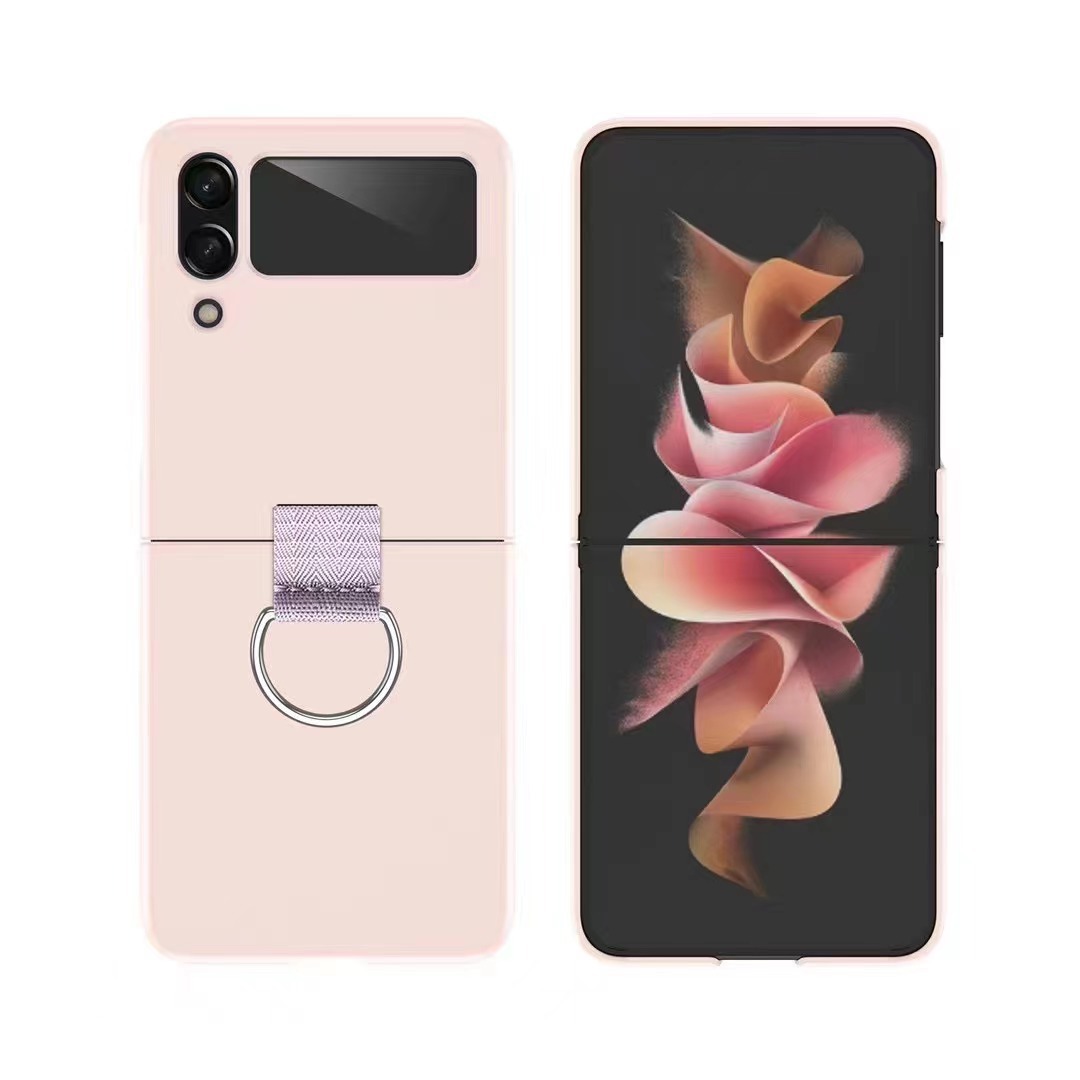 Compatible with Samsung Z Flip 8/7 phone case, 6/5 ultra-thin ribbon drawstring ring, 4/3 folding screen protective case