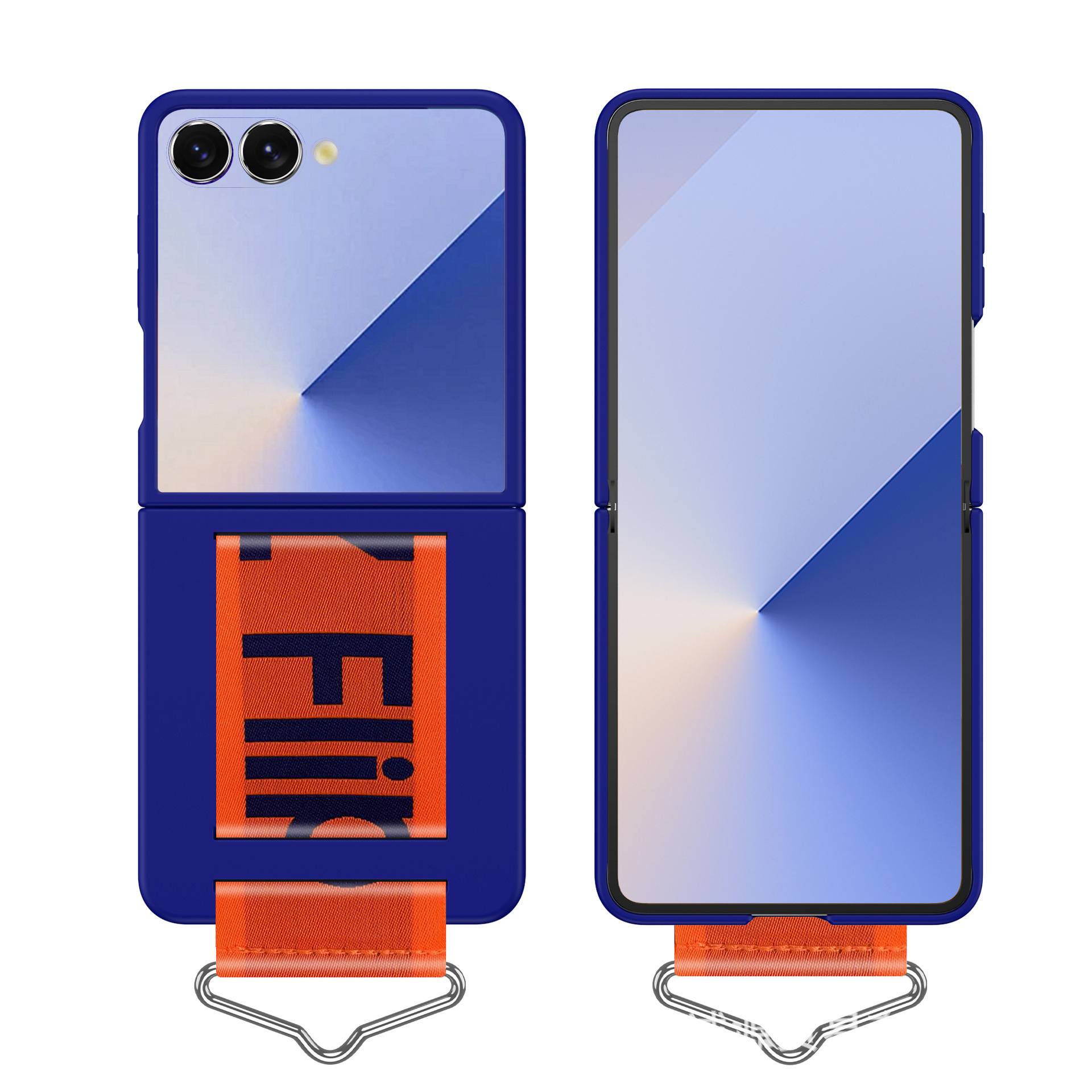 Compatible with Samsung Z Flip7/6/5 phone cases, Flip4/3 letter wristbands, stylish ultra-thin folding screen protective cases