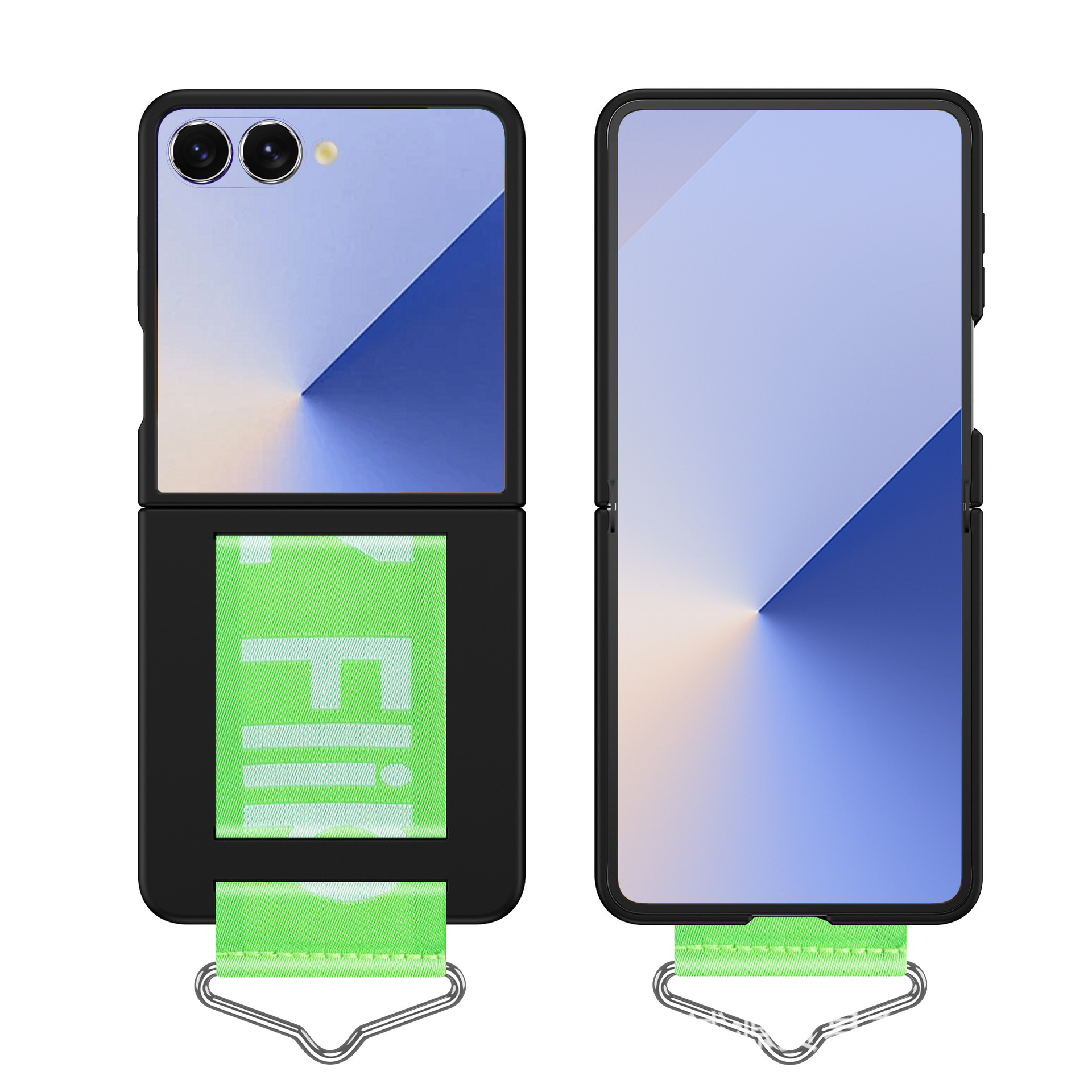 Compatible with Samsung Z Flip7/6/5 phone cases, Flip4/3 letter wristbands, stylish ultra-thin folding screen protective cases