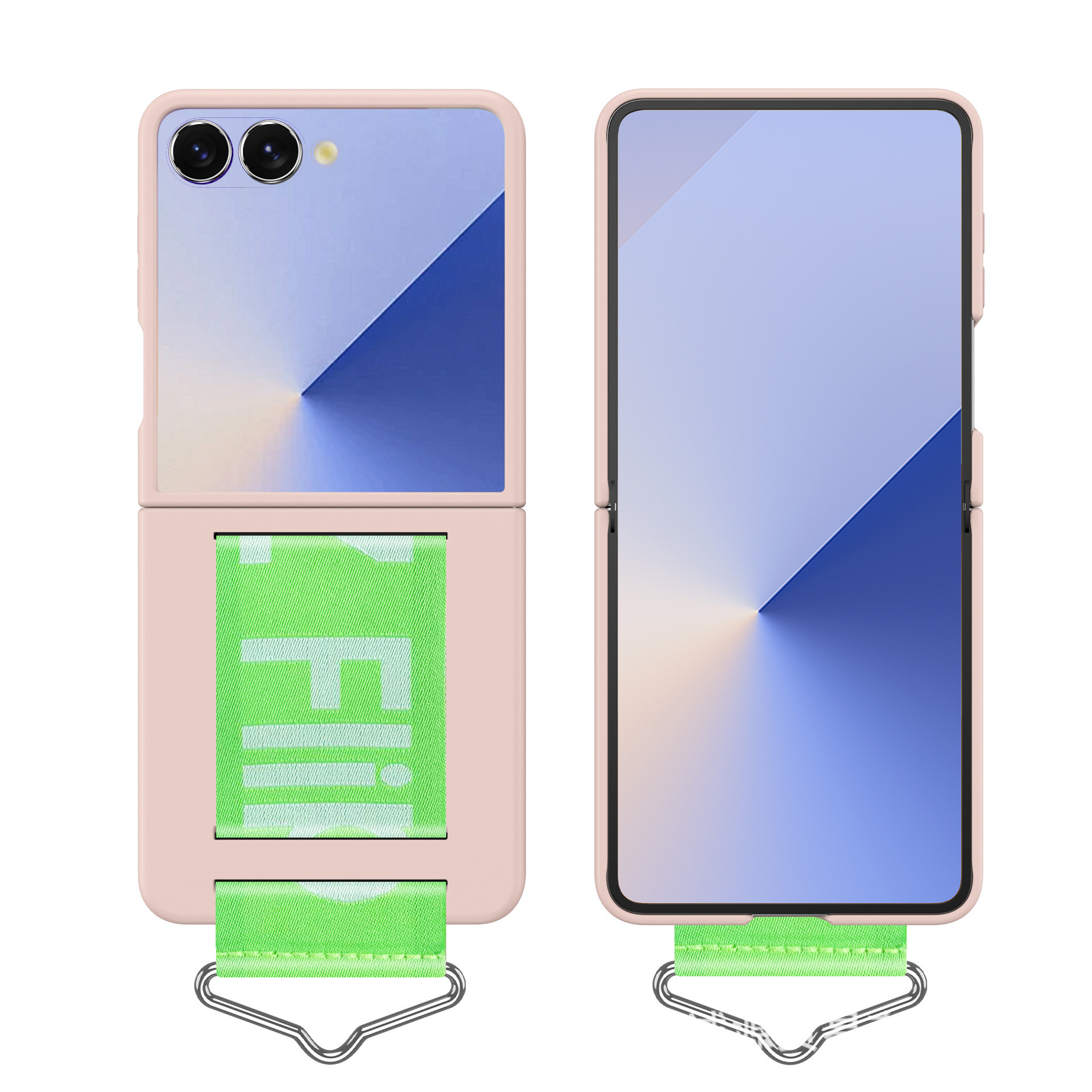 Compatible with Samsung Z Flip7/6/5 phone cases, Flip4/3 letter wristbands, stylish ultra-thin folding screen protective cases