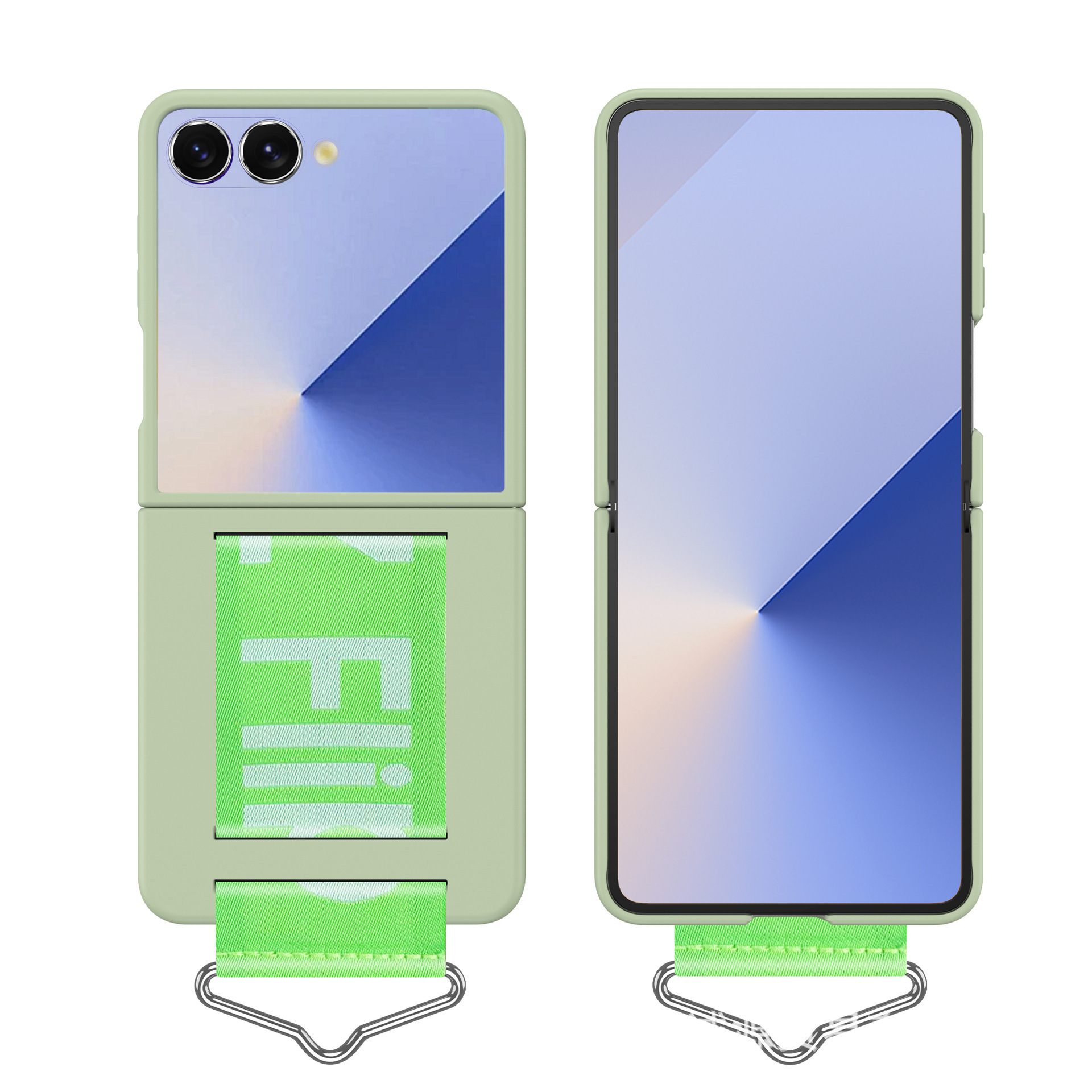 Compatible with Samsung Z Flip7/6/5 phone cases, Flip4/3 letter wristbands, stylish ultra-thin folding screen protective cases