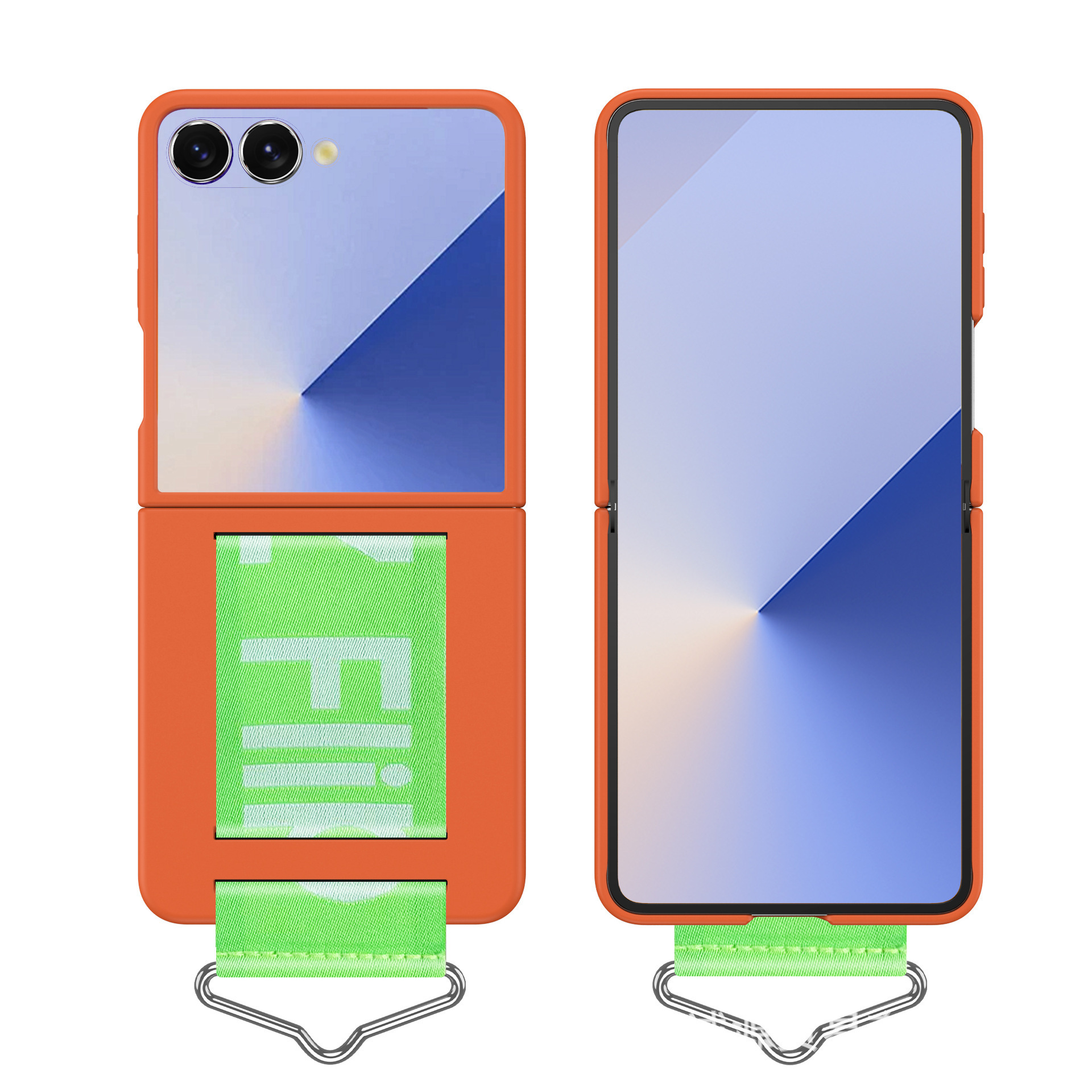Compatible with Samsung Z Flip7/6/5 phone cases, Flip4/3 letter wristbands, stylish ultra-thin folding screen protective cases