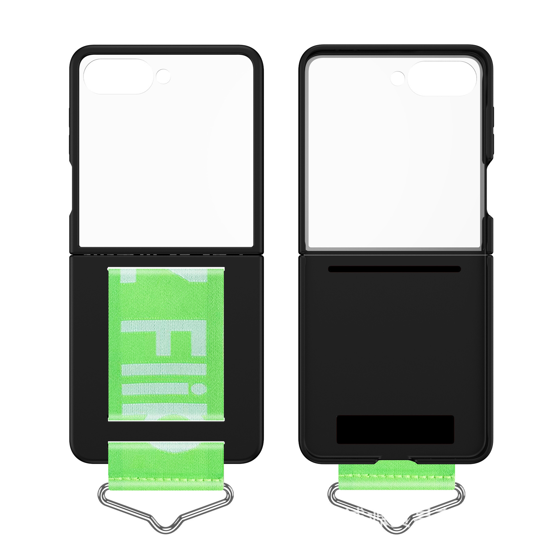 Compatible with Samsung Z Flip7/6/5 phone cases, Flip4/3 letter wristbands, stylish ultra-thin folding screen protective cases