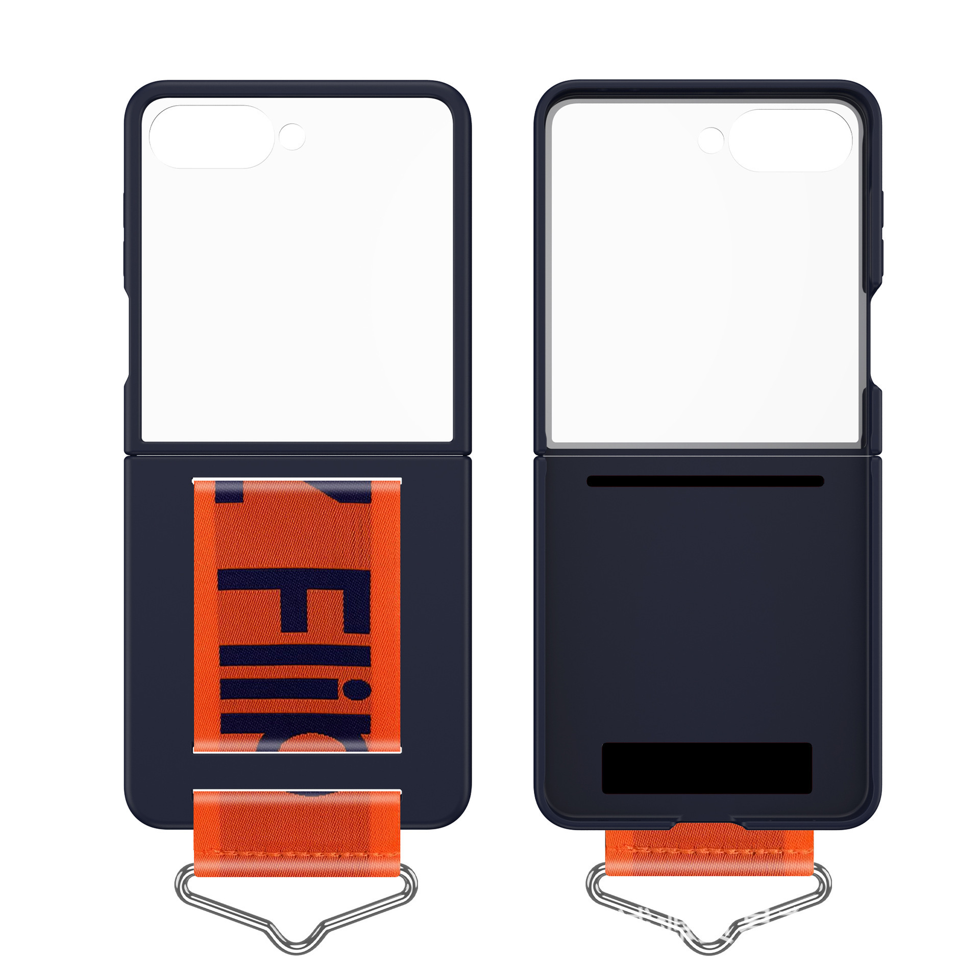 Compatible with Samsung Z Flip7/6/5 phone cases, Flip4/3 letter wristbands, stylish ultra-thin folding screen protective cases
