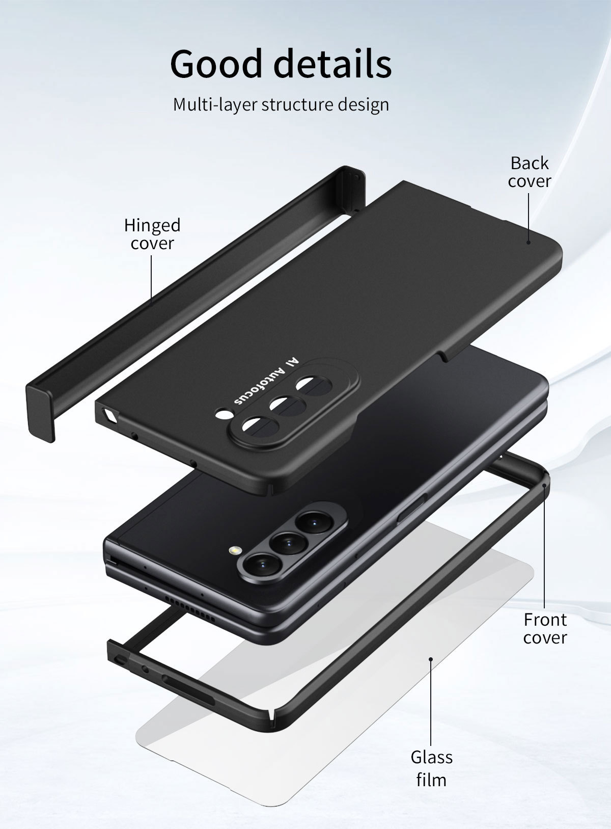Compatible with Samsung ZFold7/6/5 phone case W25 hinge case film full coverage 4/3/2 folding screen drop protection case