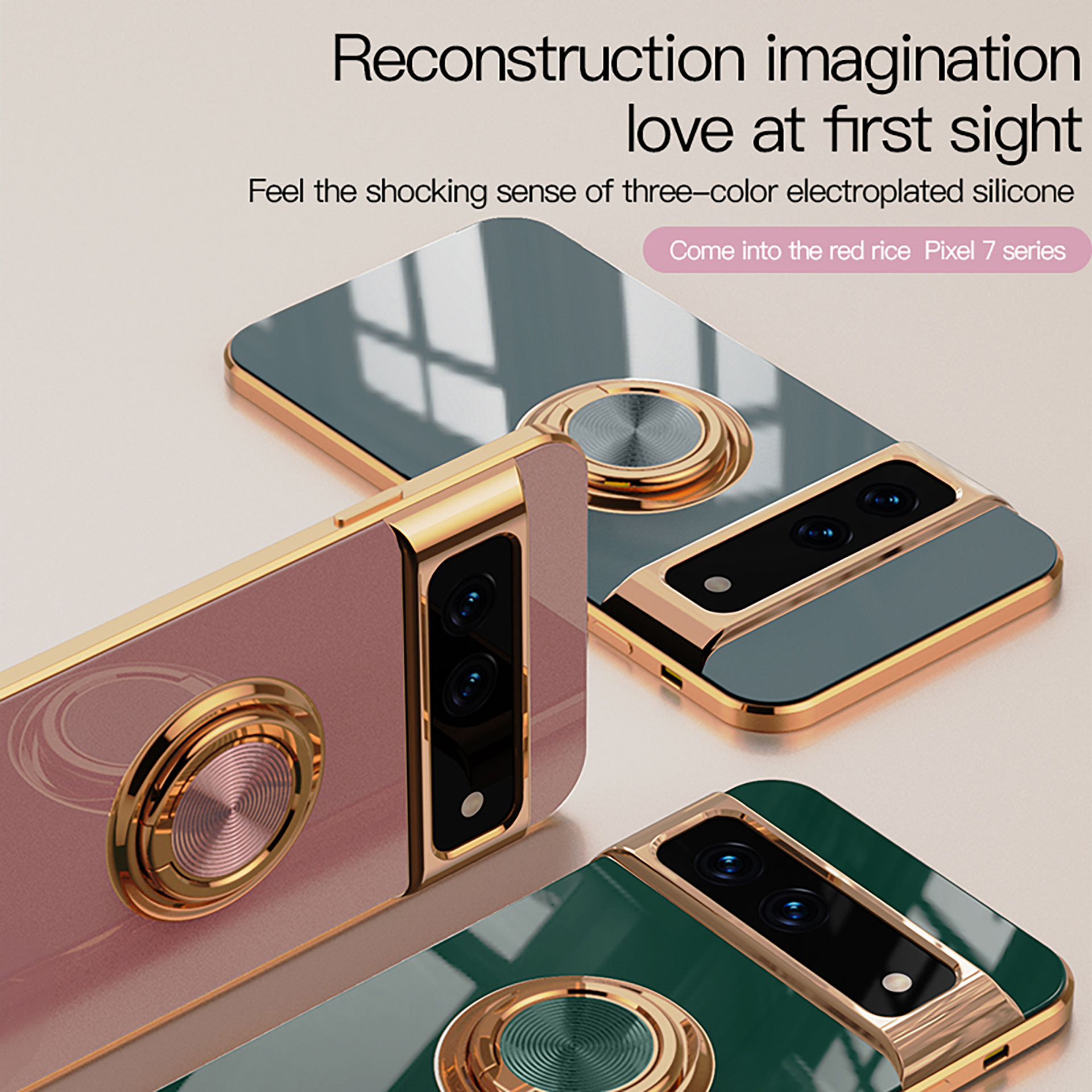 Compatible with Google Pixel 10/9pro XL phone case, 8A electroplated ring, car magnetic TPU drop-proof protective case.