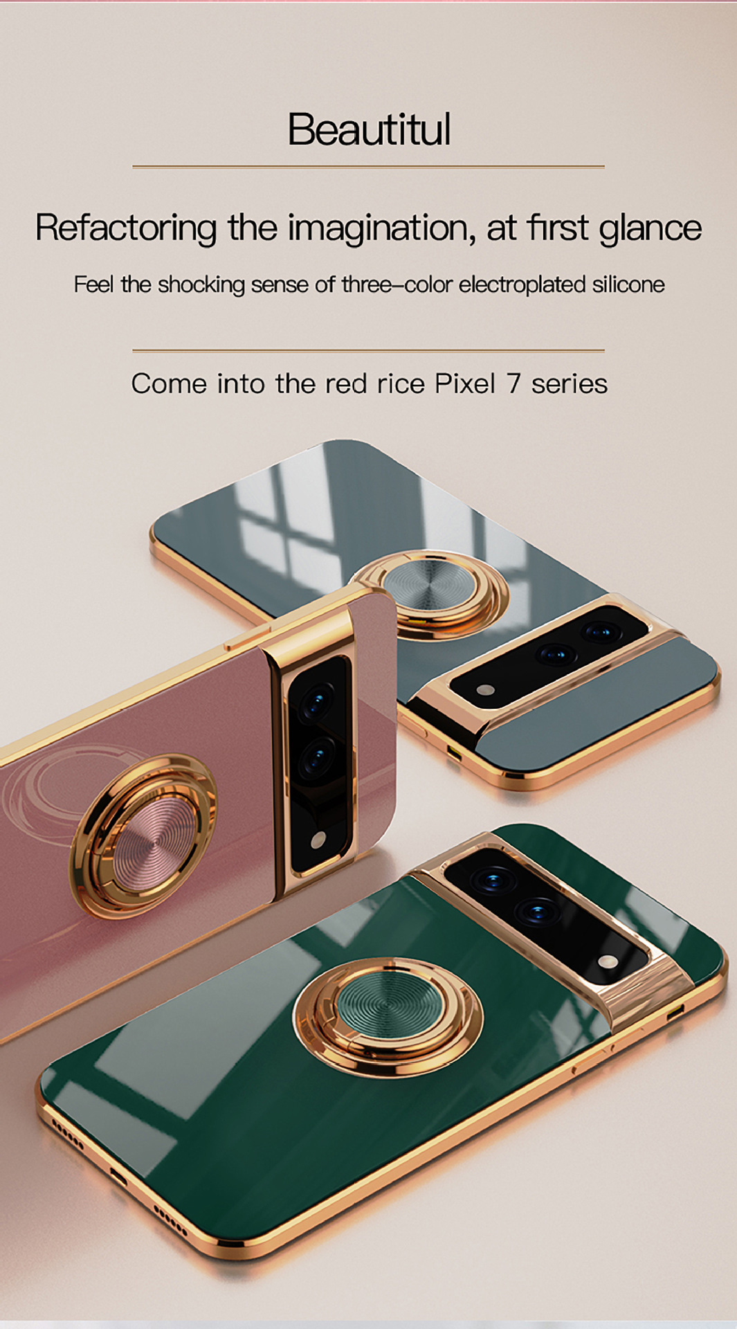 Compatible with Google Pixel 10/9pro XL phone case, 8A electroplated ring, car magnetic TPU drop-proof protective case.