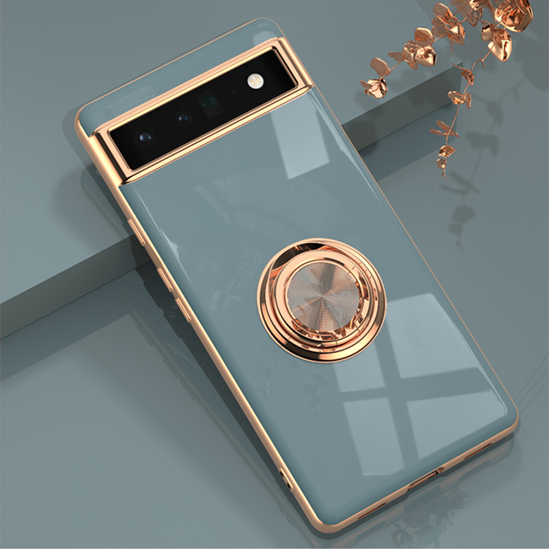 Compatible with Google Pixel 10/9pro XL phone case, 8A electroplated ring, car magnetic TPU drop-proof protective case.