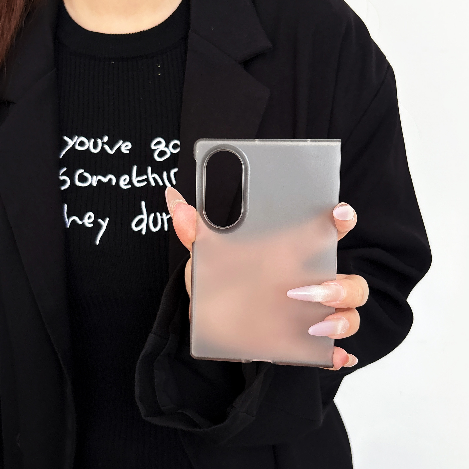 Compatible with Samsung Z Fold8/7 phone case, transparent 6/5/4 frosted, airbag 3/2 drop-proof folding protective case W25