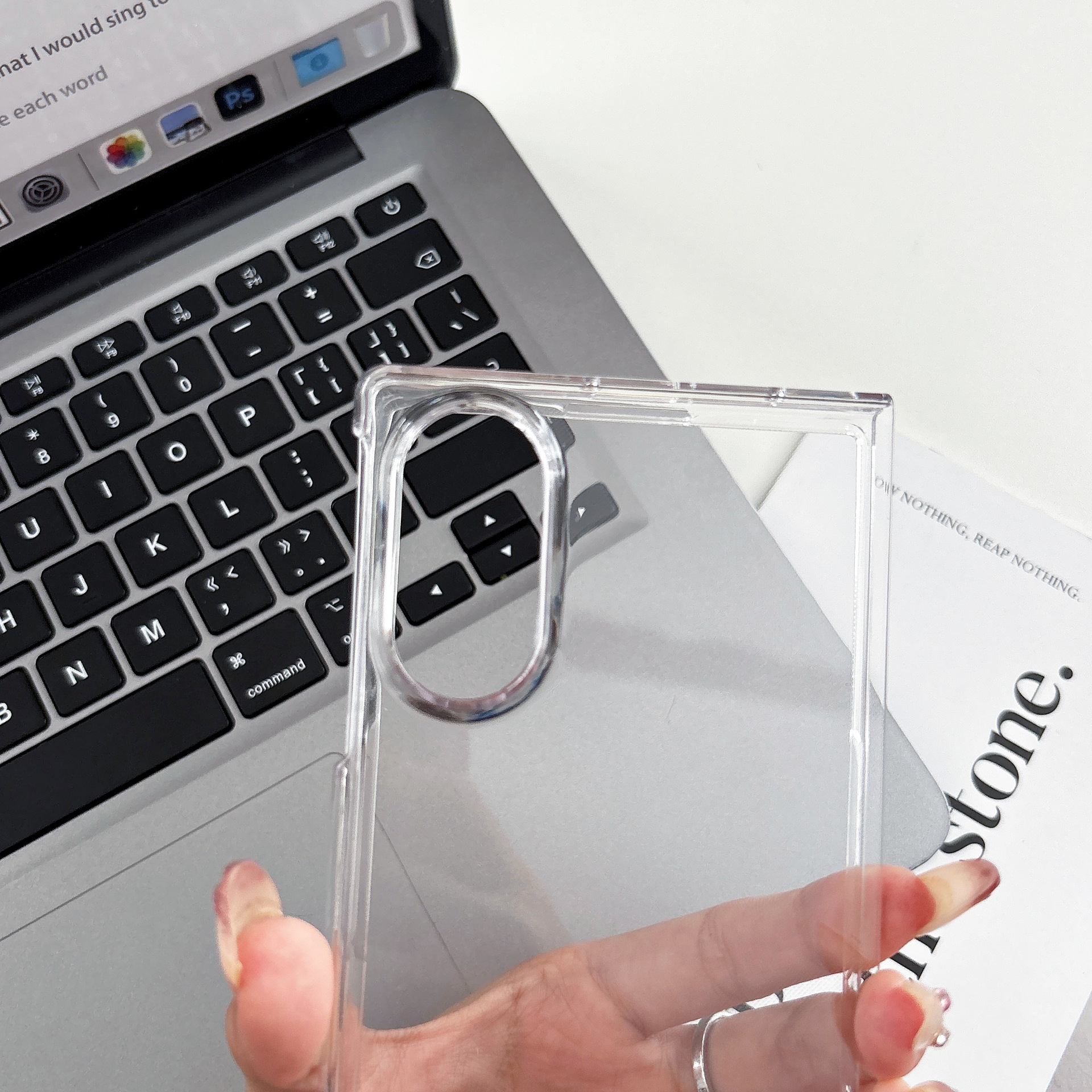 Compatible with Samsung Z Fold8/7 phone case, transparent 6/5/4 frosted, airbag 3/2 drop-proof folding protective case W25