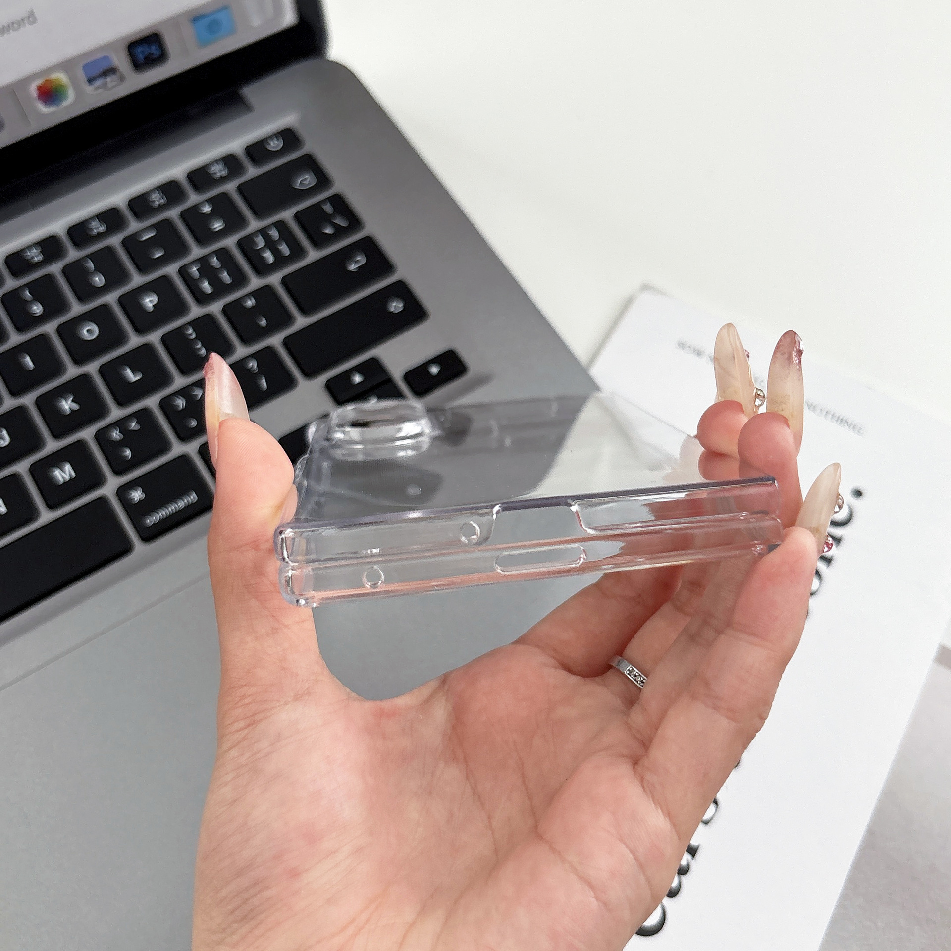 Compatible with Samsung Z Fold8/7 phone case, transparent 6/5/4 frosted, airbag 3/2 drop-proof folding protective case W25