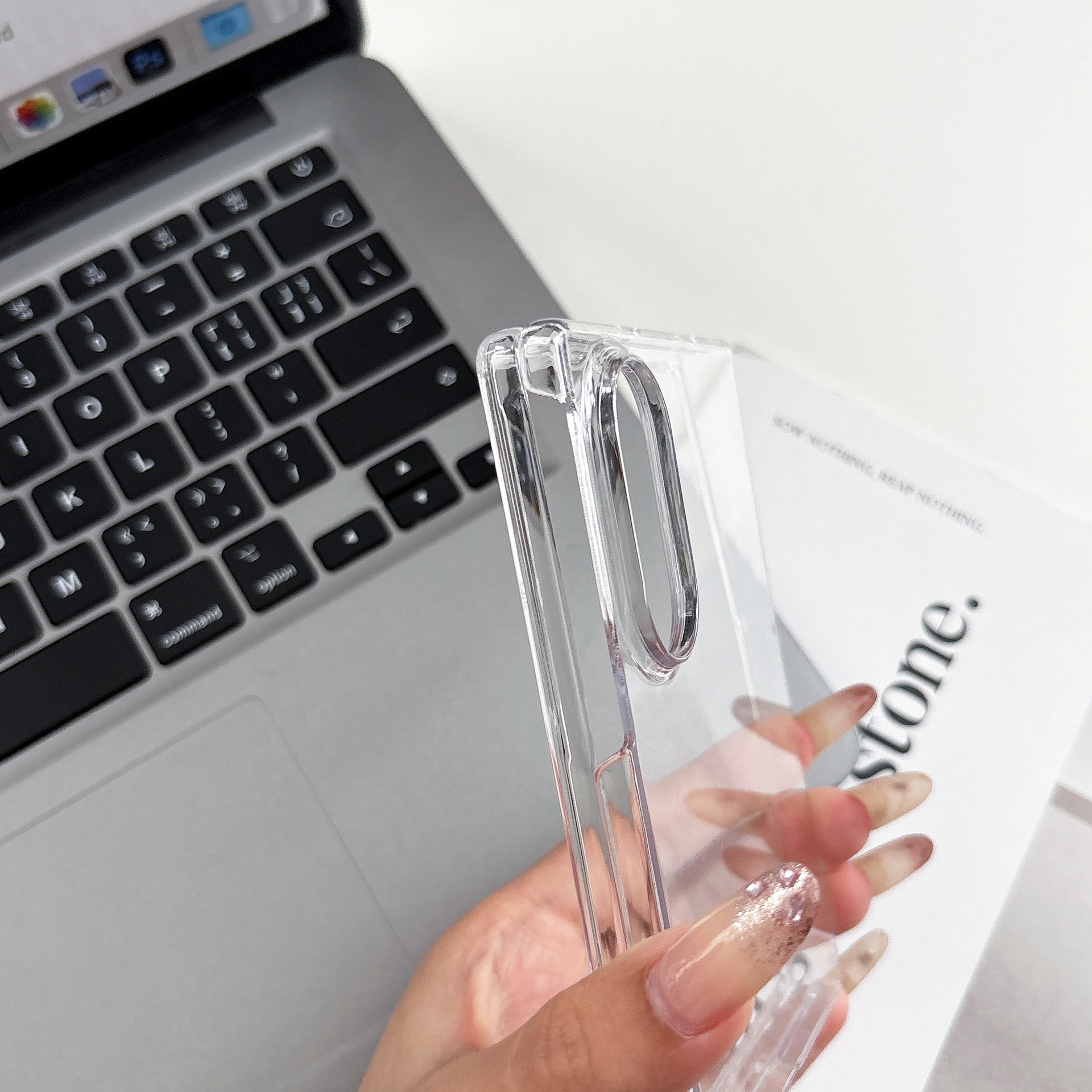 Compatible with Samsung Z Fold8/7 phone case, transparent 6/5/4 frosted, airbag 3/2 drop-proof folding protective case W25