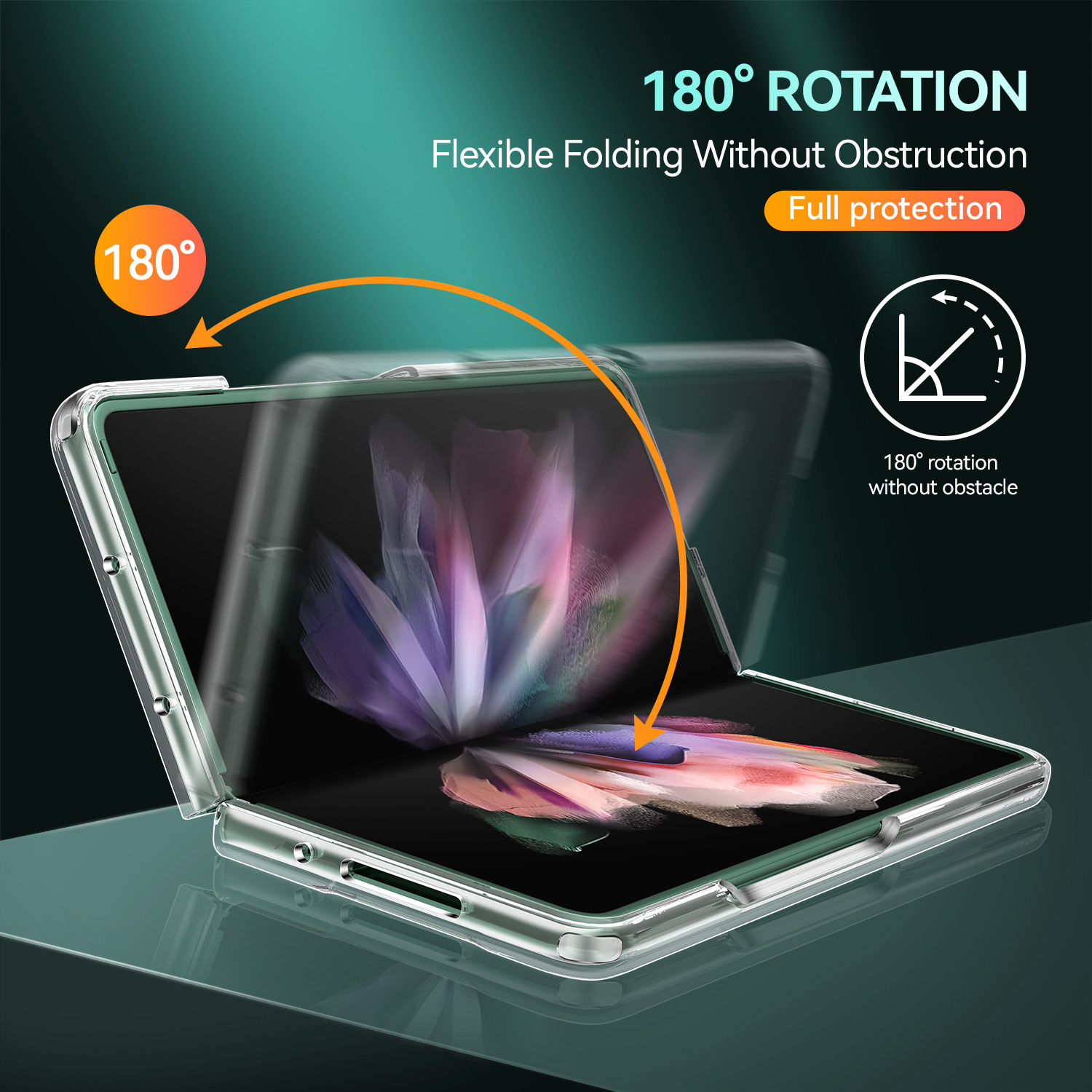 Compatible with Samsung Z Fold8/7 phone case, transparent 6/5/4 frosted, airbag 3/2 drop-proof folding protective case W25