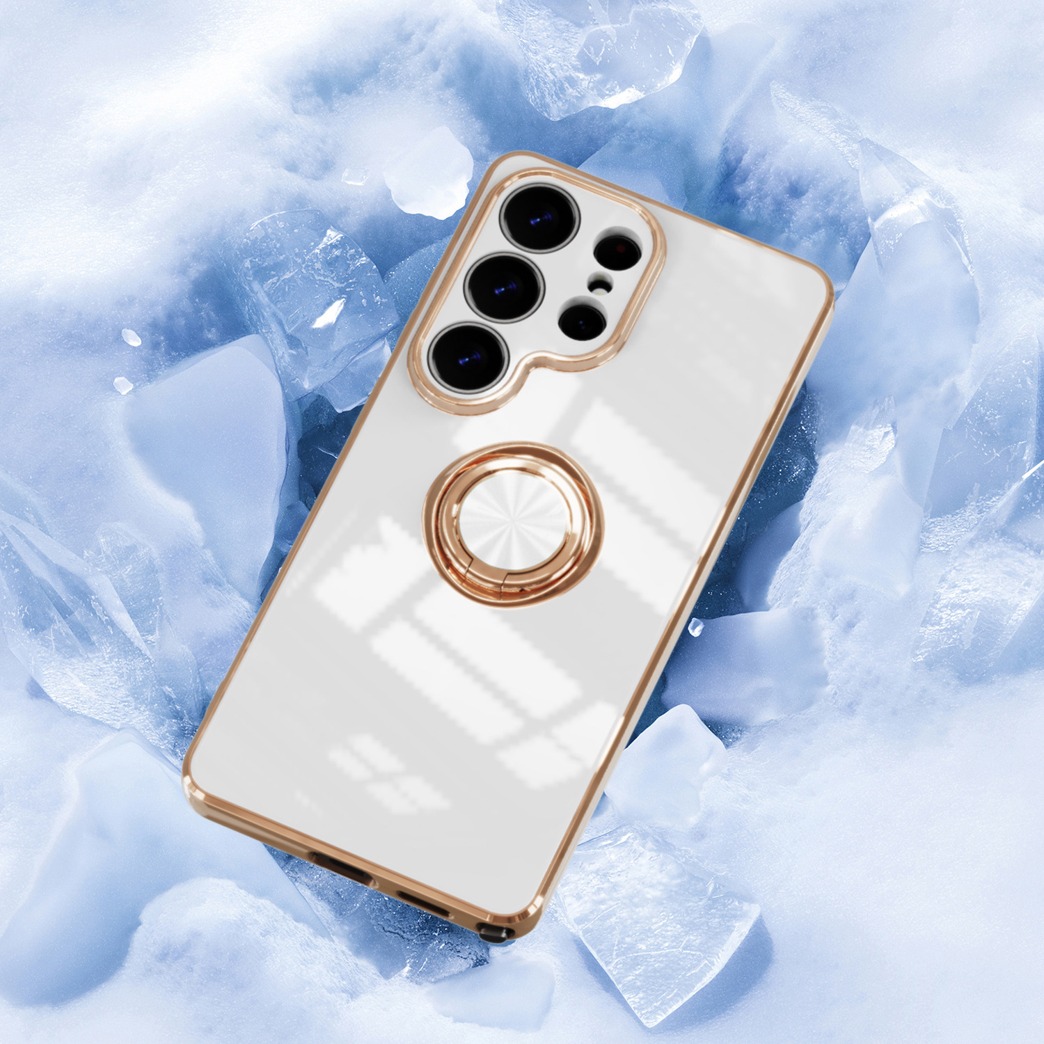 Compatible with Samsung S26/S25 Ultra phone case A16 electroplated ring buckle S24 Plus magnetic car protective case