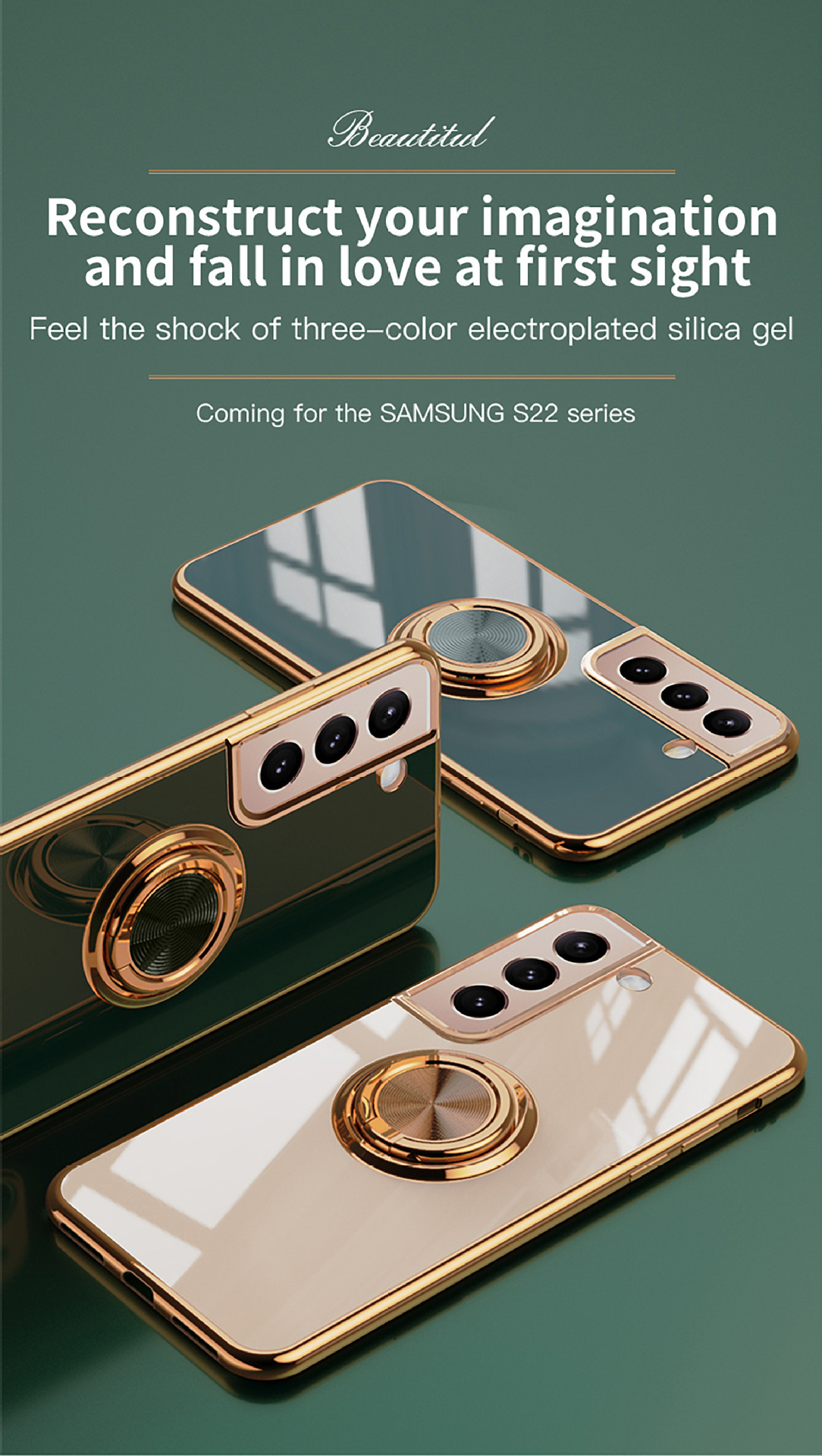 Compatible with Samsung S26/S25 Ultra phone case A16 electroplated ring buckle S24 Plus magnetic car protective case
