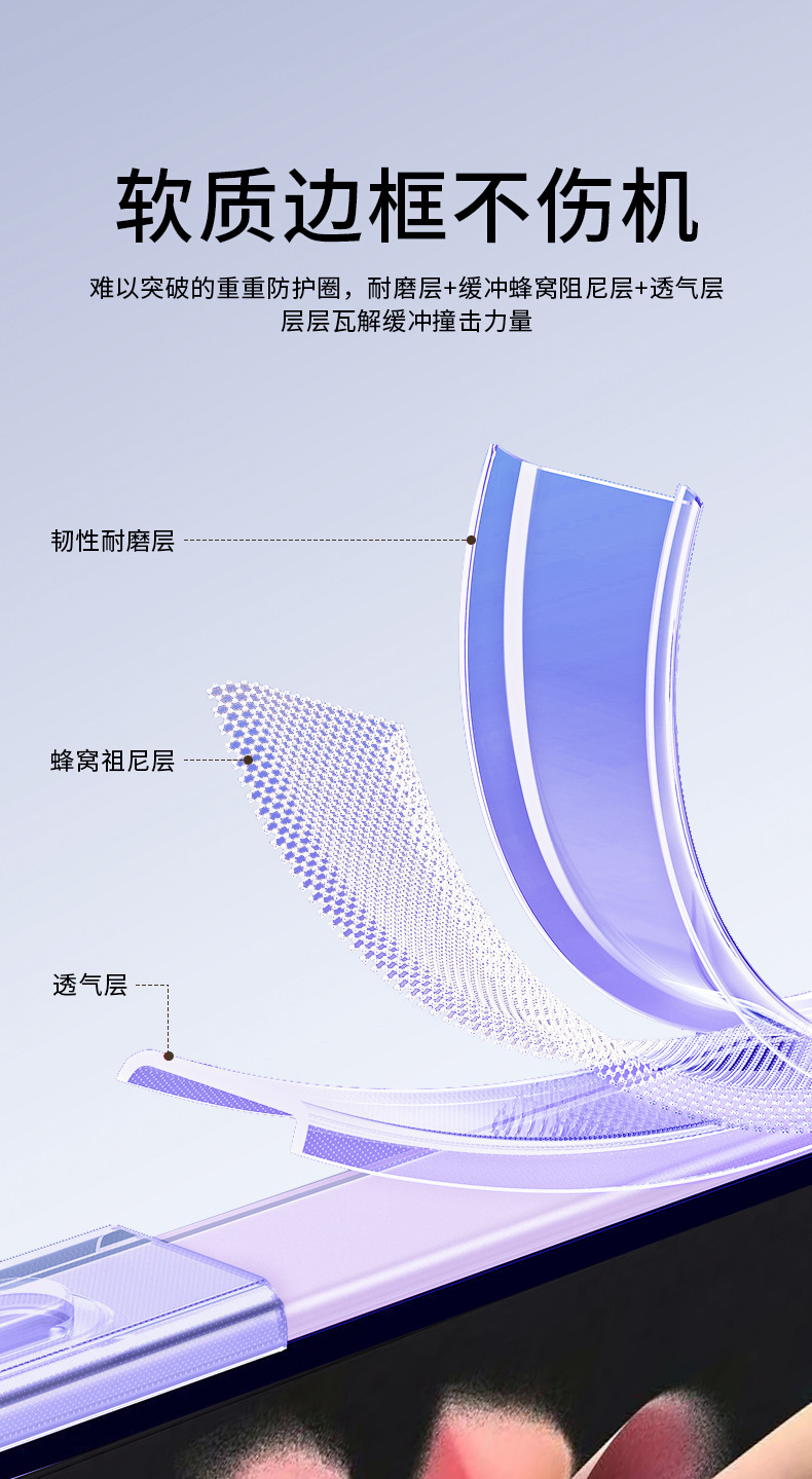 Compatible with Samsung Z Flip 4/3 phone case, 5/6 ring, ultra-thin folding transparent minimalist airbag drop-proof protective case