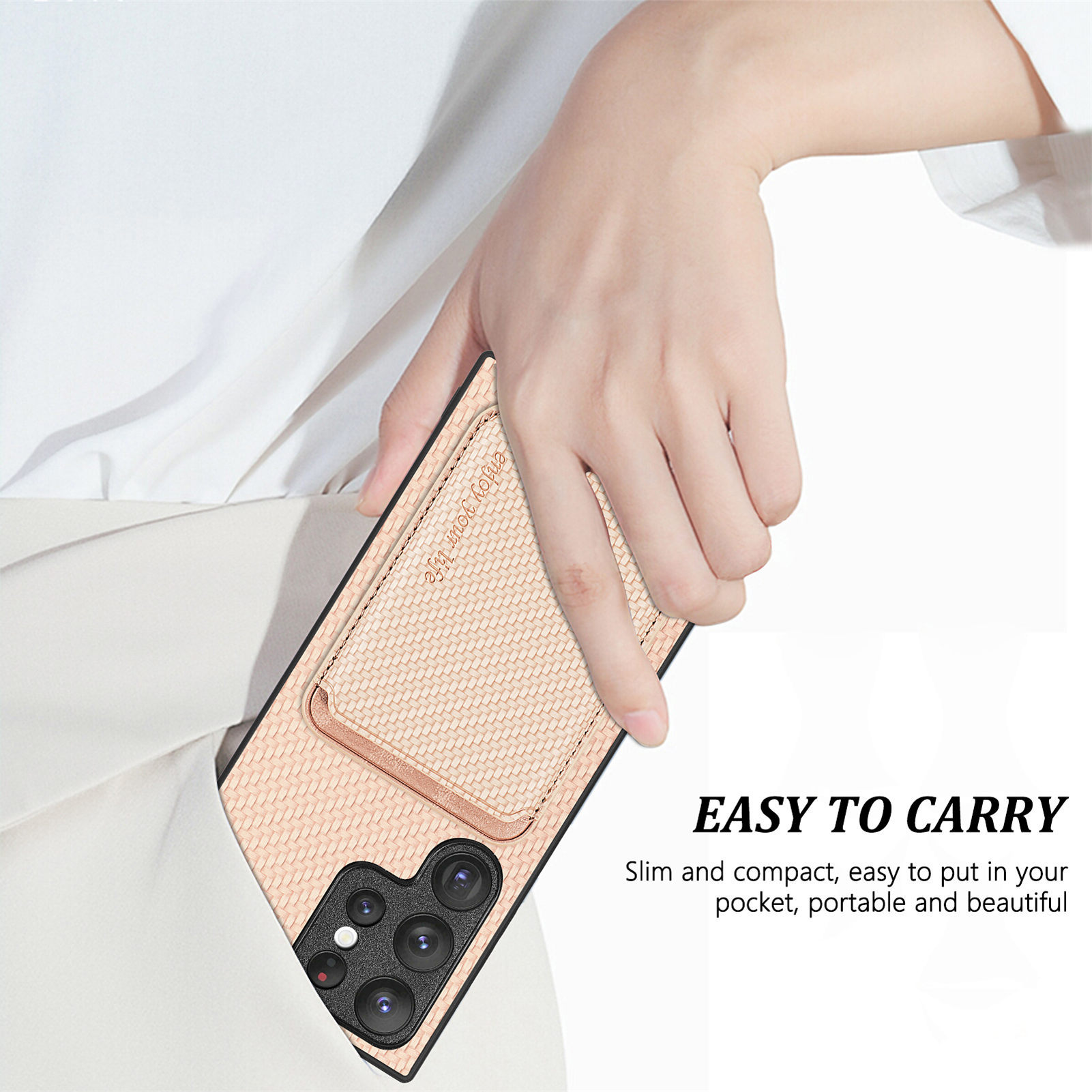 Compatible with Samsung S26 Ultra phone case A56 magnetic card holder S25P fiber texture NOTE20 shockproof protective case