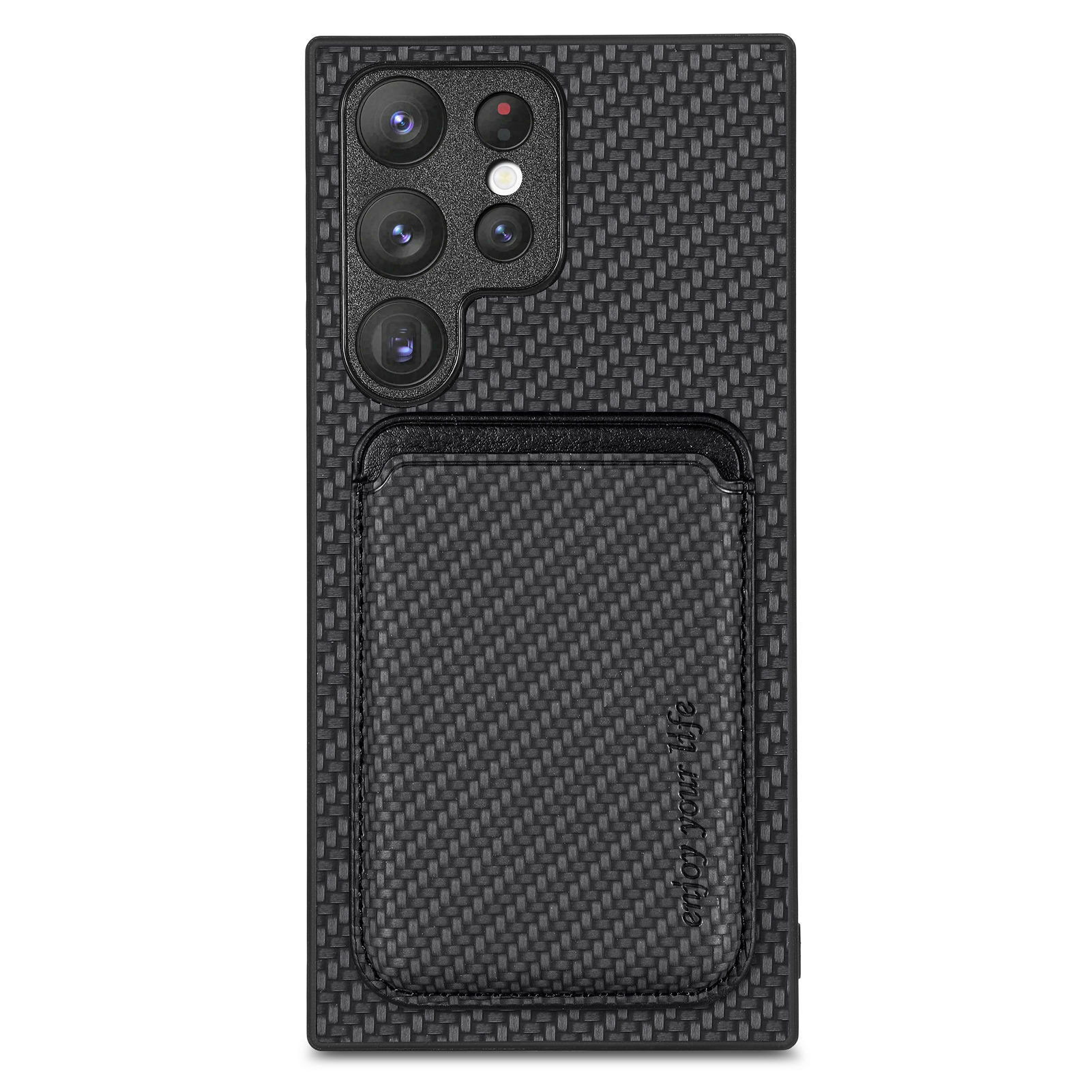 Compatible with Samsung S26 Ultra phone case A56 magnetic card holder S25P fiber texture NOTE20 shockproof protective case