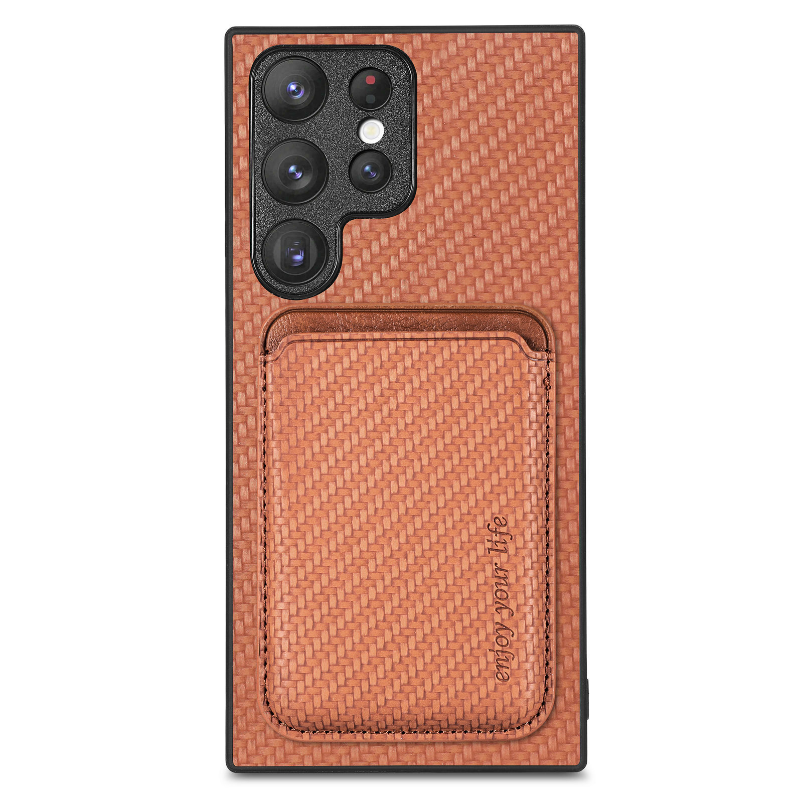 Compatible with Samsung S26 Ultra phone case A56 magnetic card holder S25P fiber texture NOTE20 shockproof protective case