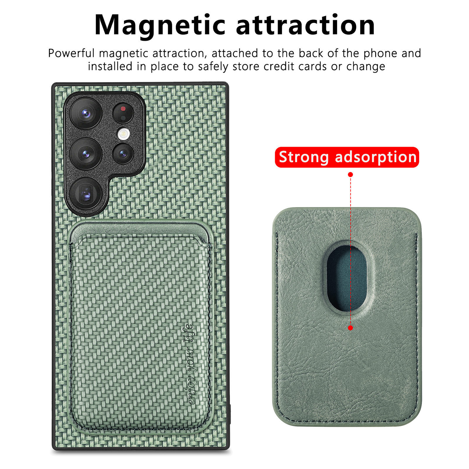 Compatible with Samsung S26 Ultra phone case A56 magnetic card holder S25P fiber texture NOTE20 shockproof protective case